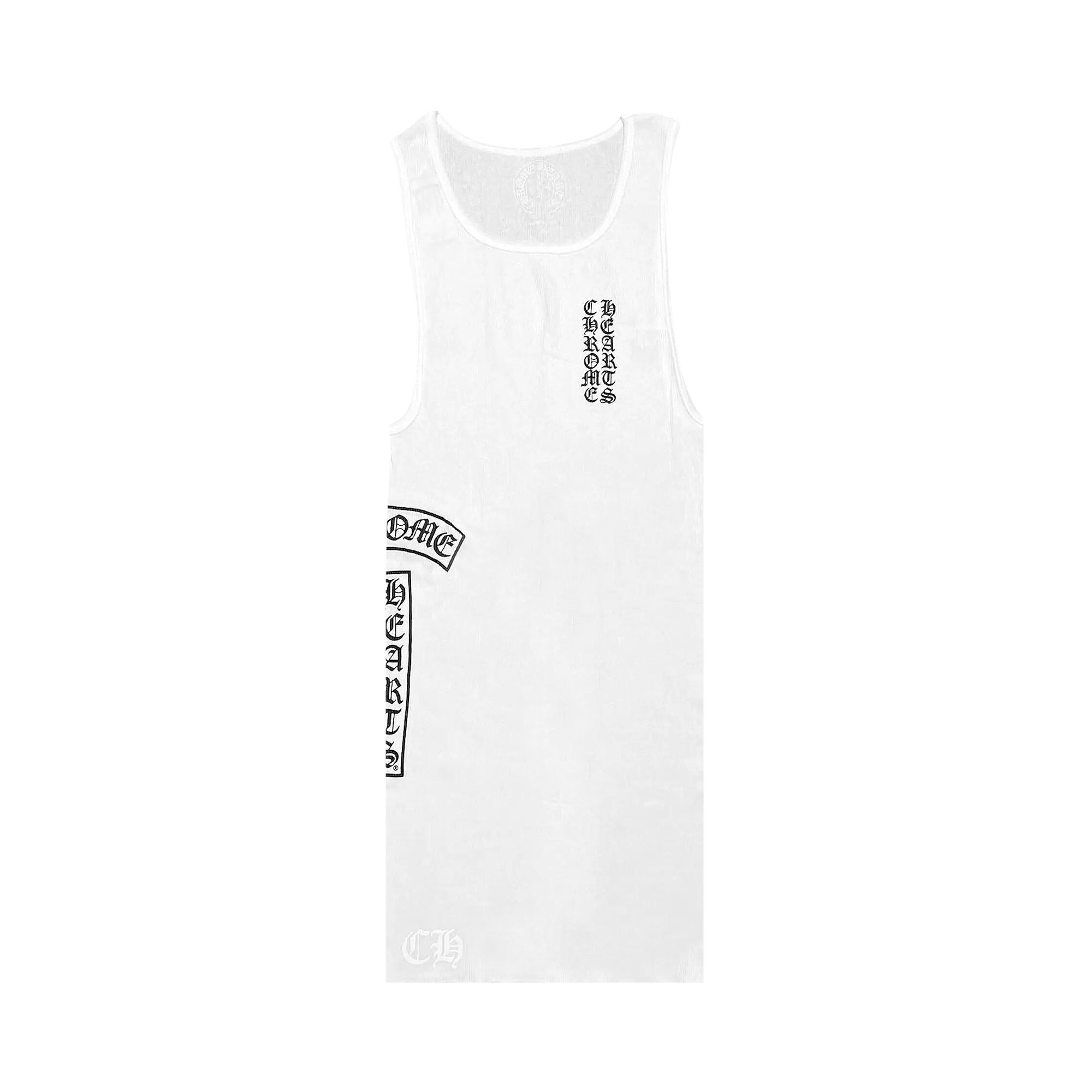 Pre-owned Chrome Hearts Vertical Logo Tank Top 'white' | Men's Size Xl