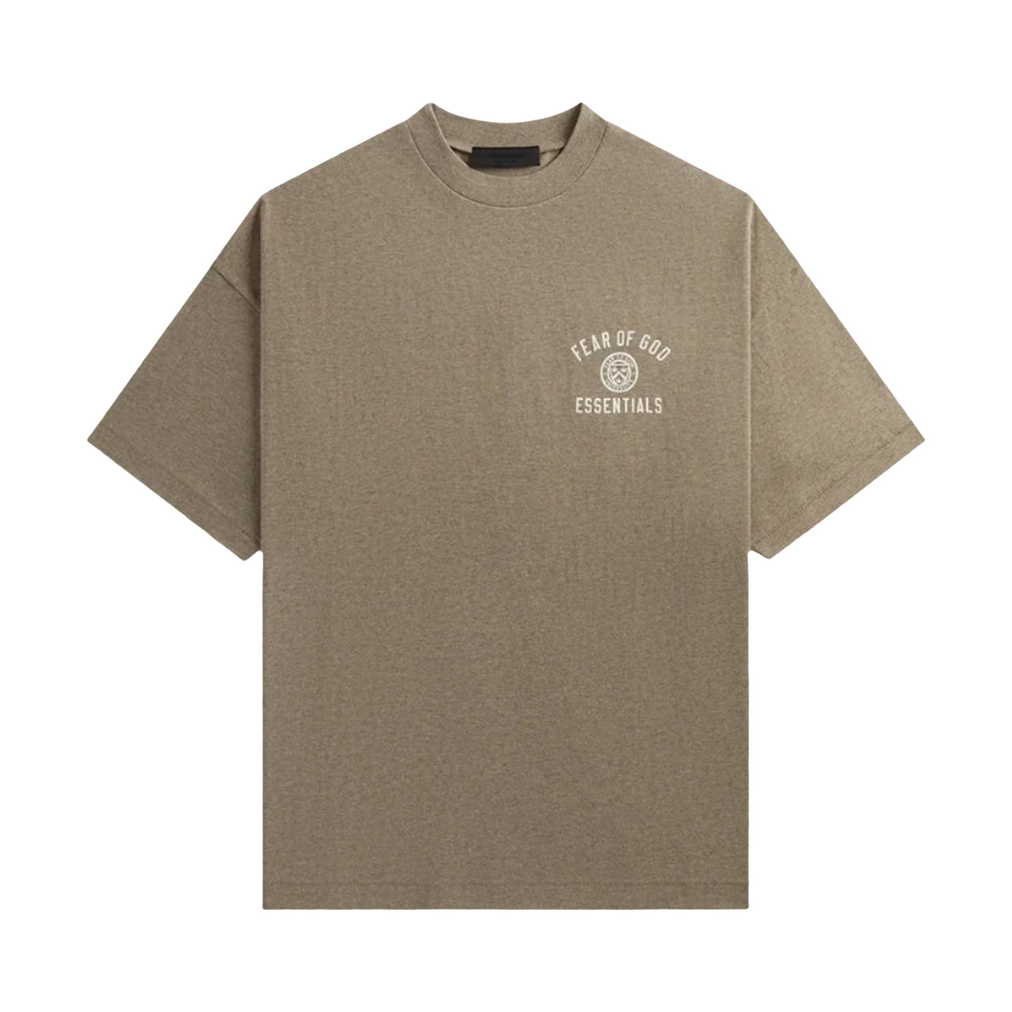 Pre-owned Essentials Fear Of God Jersey Crewneck Tee 'heather Grey' | Men's Size S In Gray