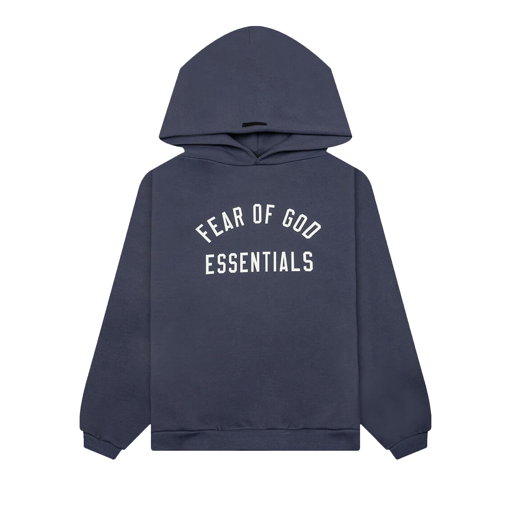 Pre-owned Essentials Fear Of God  Fleece Hoodie 'marine' | Blue | Men's Size M