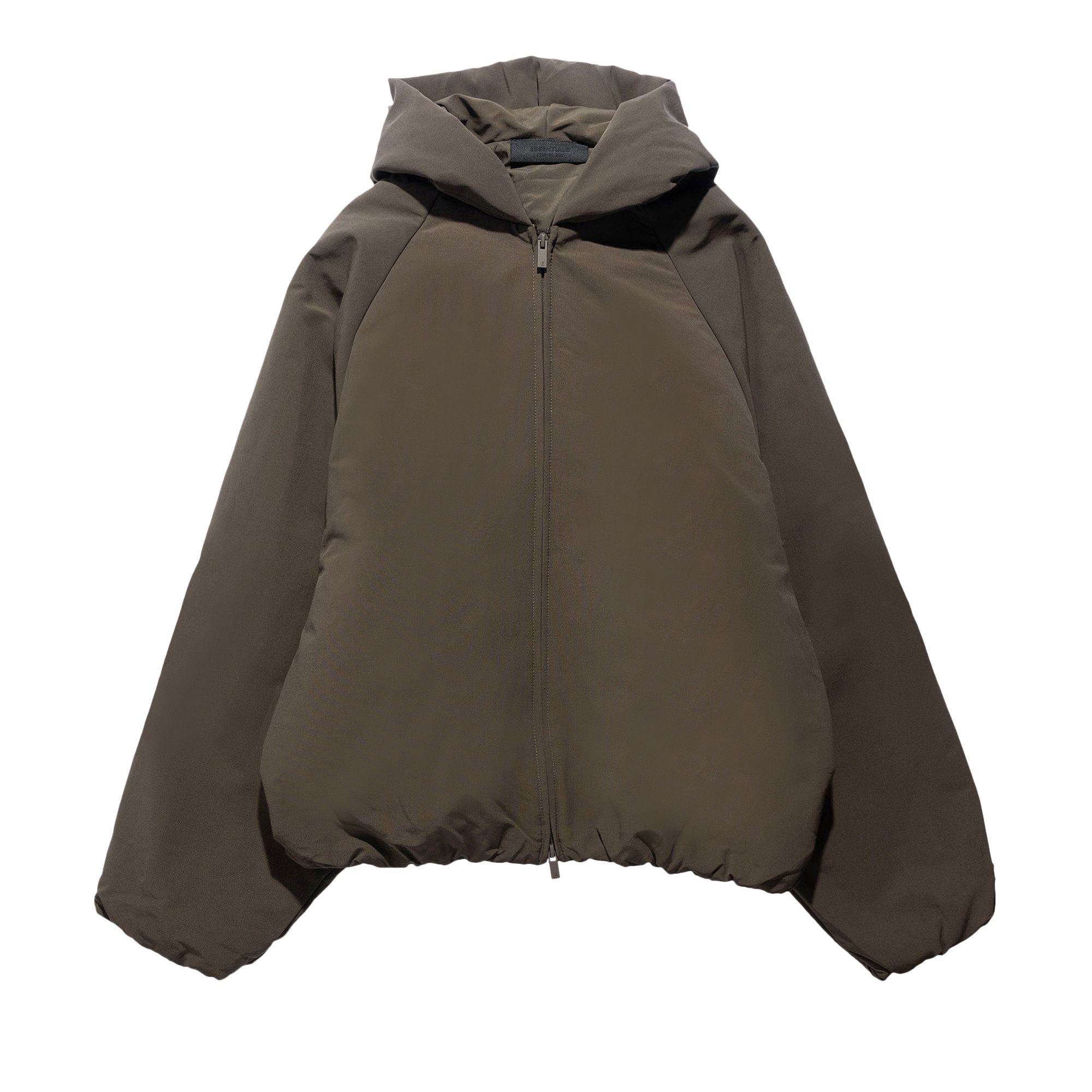 Pre-owned Essentials Fear Of God  Military Nylon Hooded Bomber 'brown' | Men's Size L