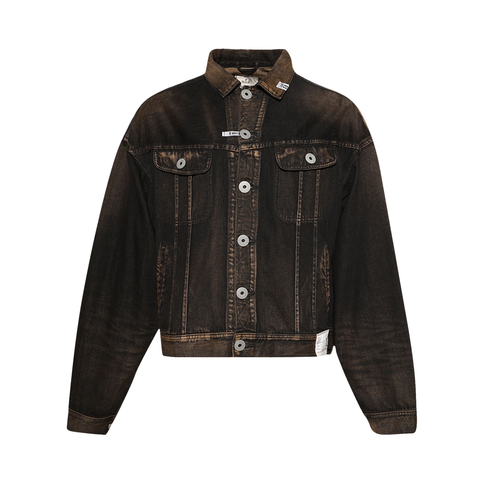 Pre-owned Miharayasuhiro Maison Mihara Yasuhiro Both Fronts Denim Jacket 'black' | Men's Size 48