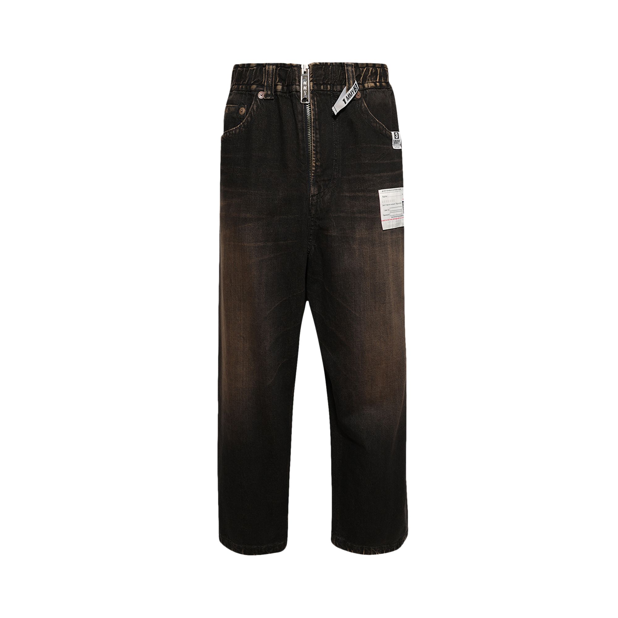 Pre-owned Miharayasuhiro Maison Mihara Yasuhiro Amateur Sewn Wide Jeans 'black' | Men's Size 50