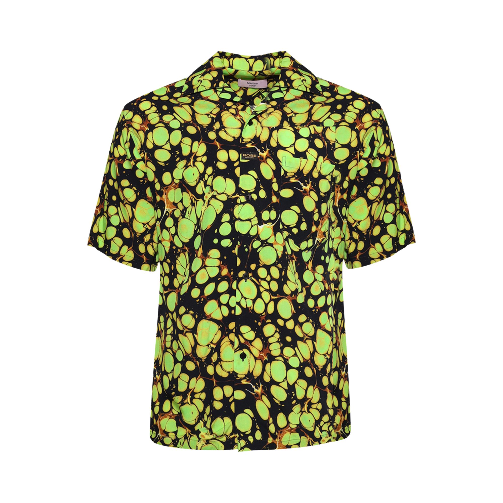 Pre-owned Martine Rose Hawaiian Shirt 'green Marble' | Men's Size S