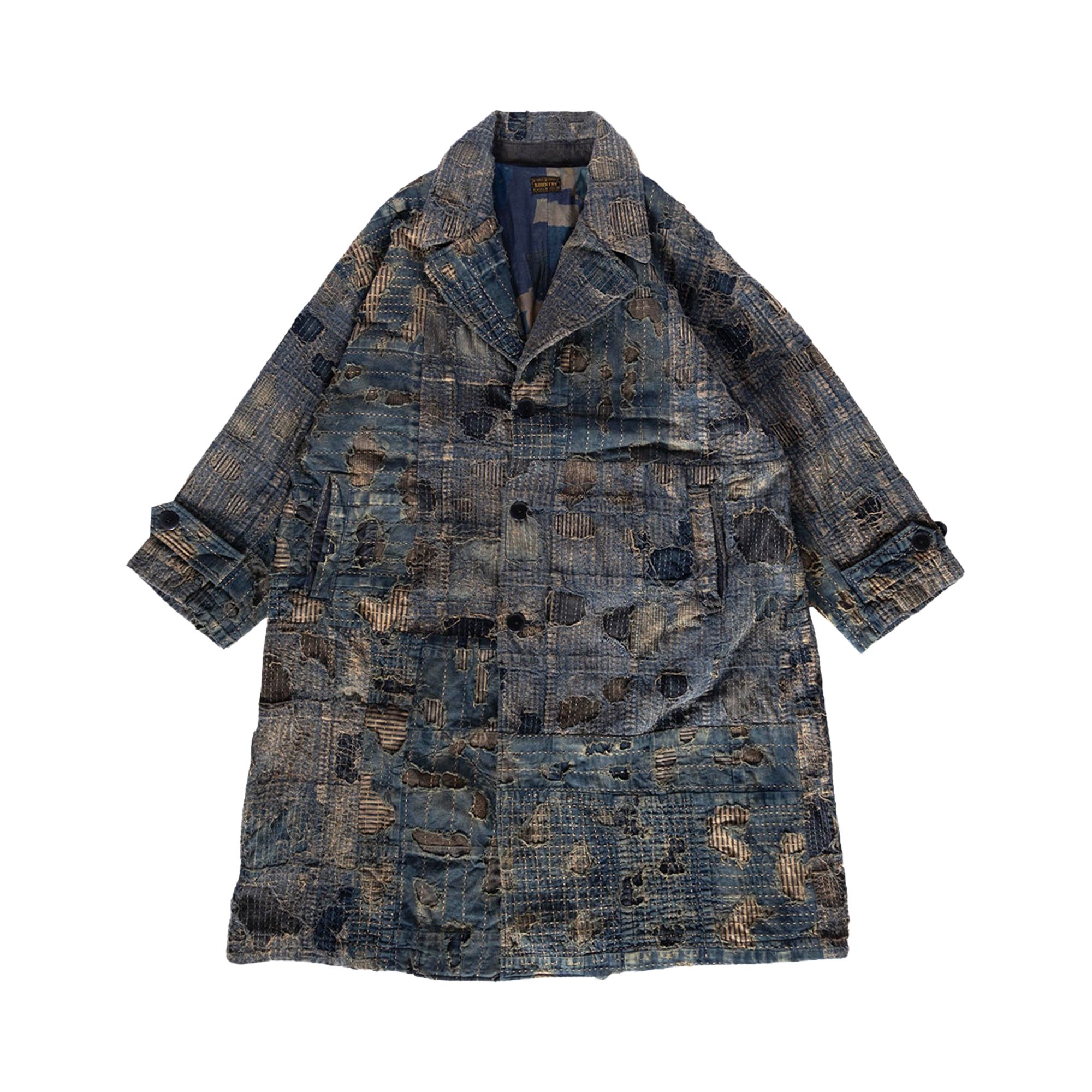 Pre-owned Kapital Boro Cavalier Coat 'indigo' | Blue | Men's Size 1