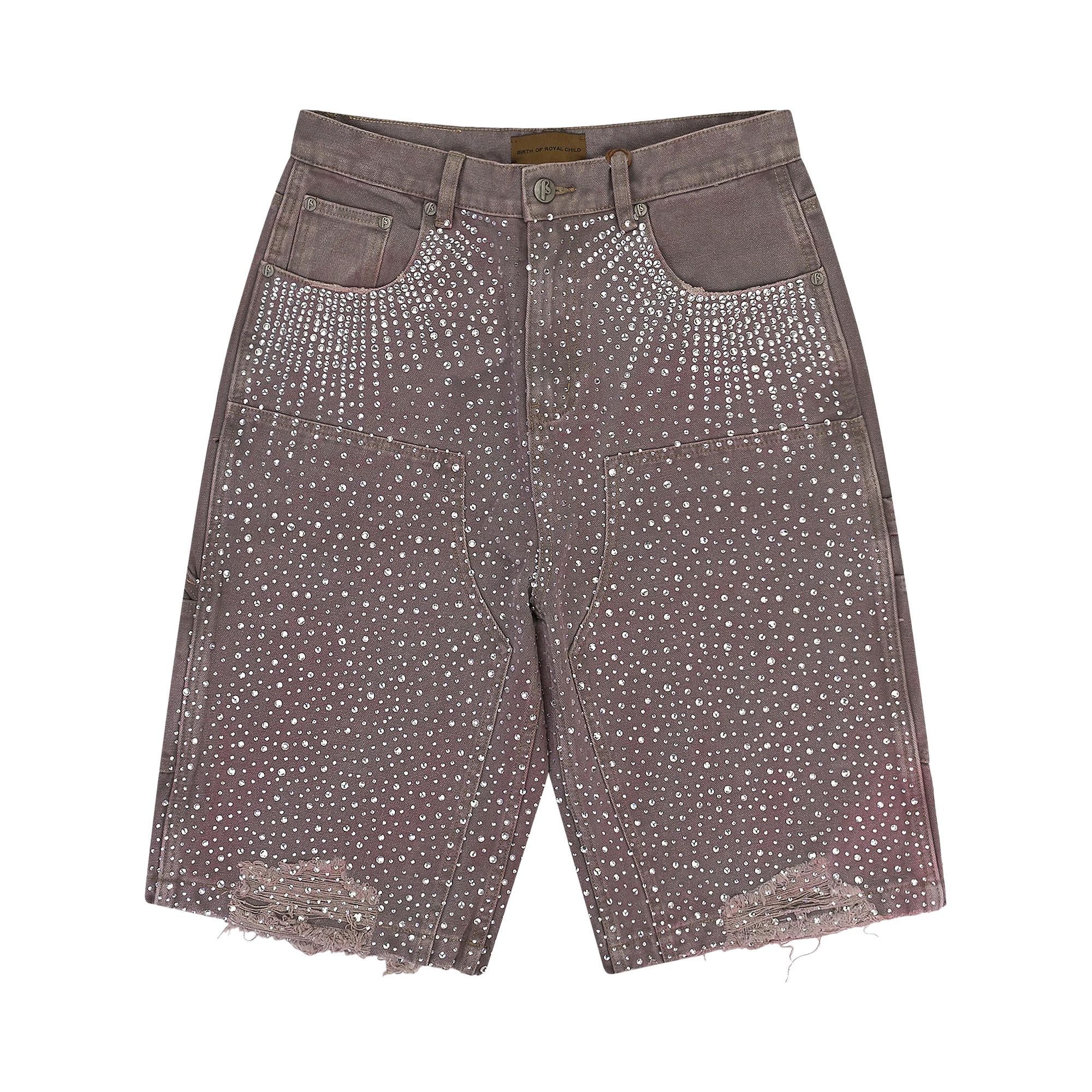 Pre-owned Birth Of Royal Child 24k Diamons Shorts 'purple' | Men's Size M