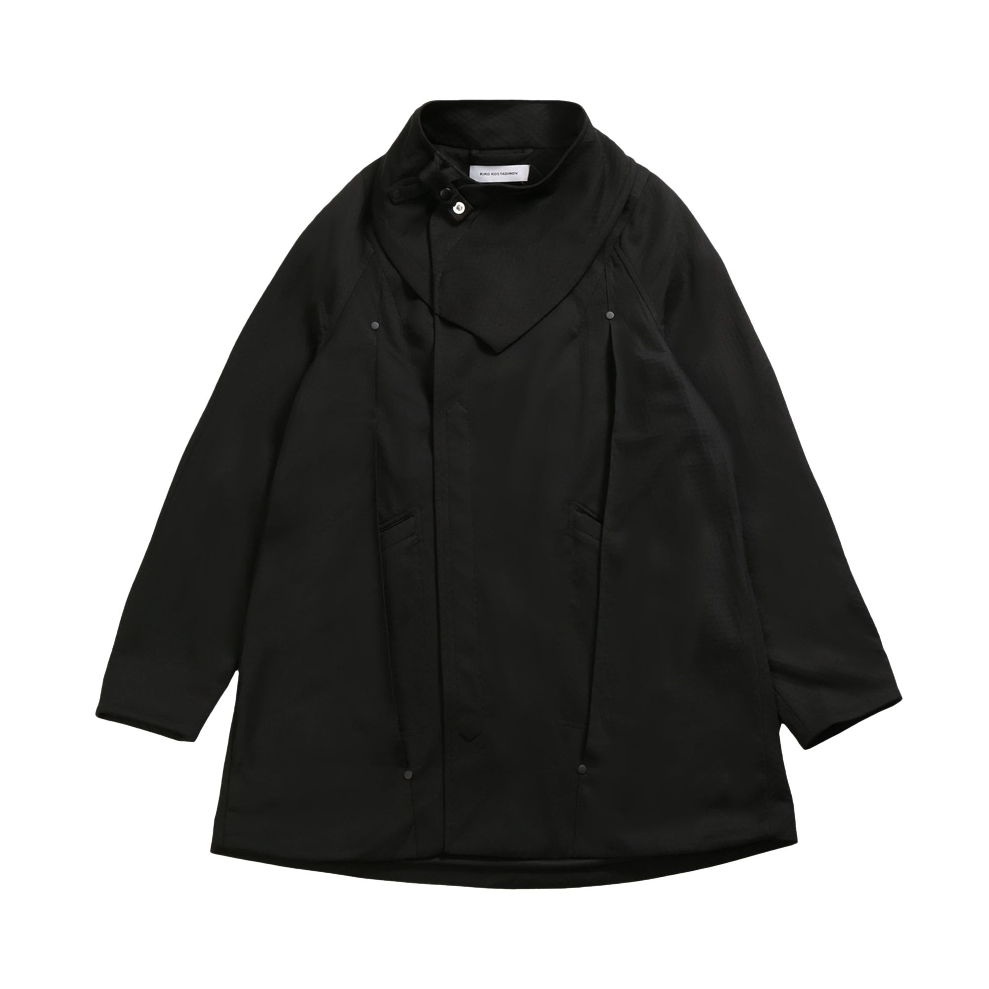 Pre-owned Kiko Kostadinov Riadis Pleated Coat 'coal Black' | Men's Size 48