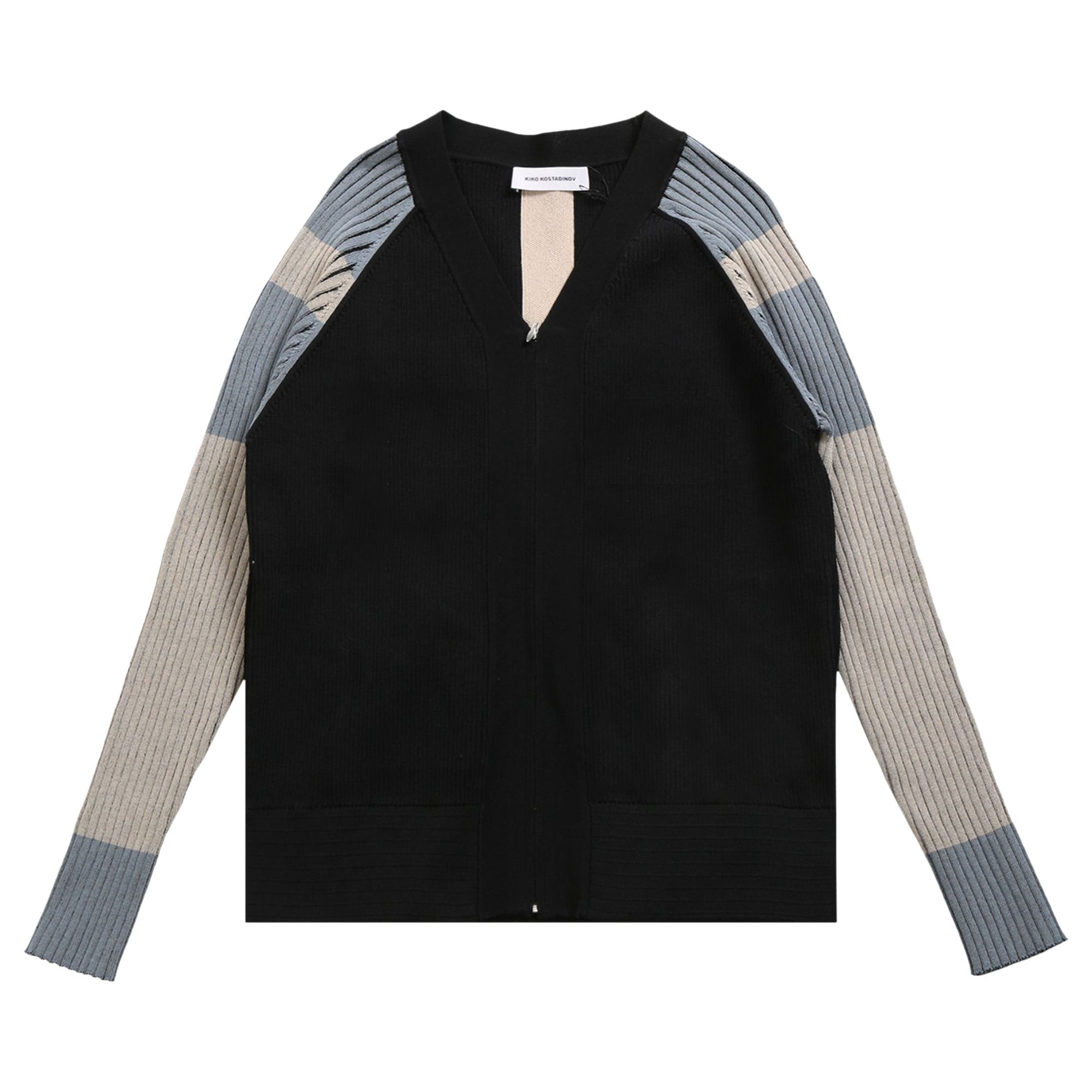 Pre-owned Kiko Kostadinov Inex Cardigan 'black/almond/dusty Blue' | Men's Size 50