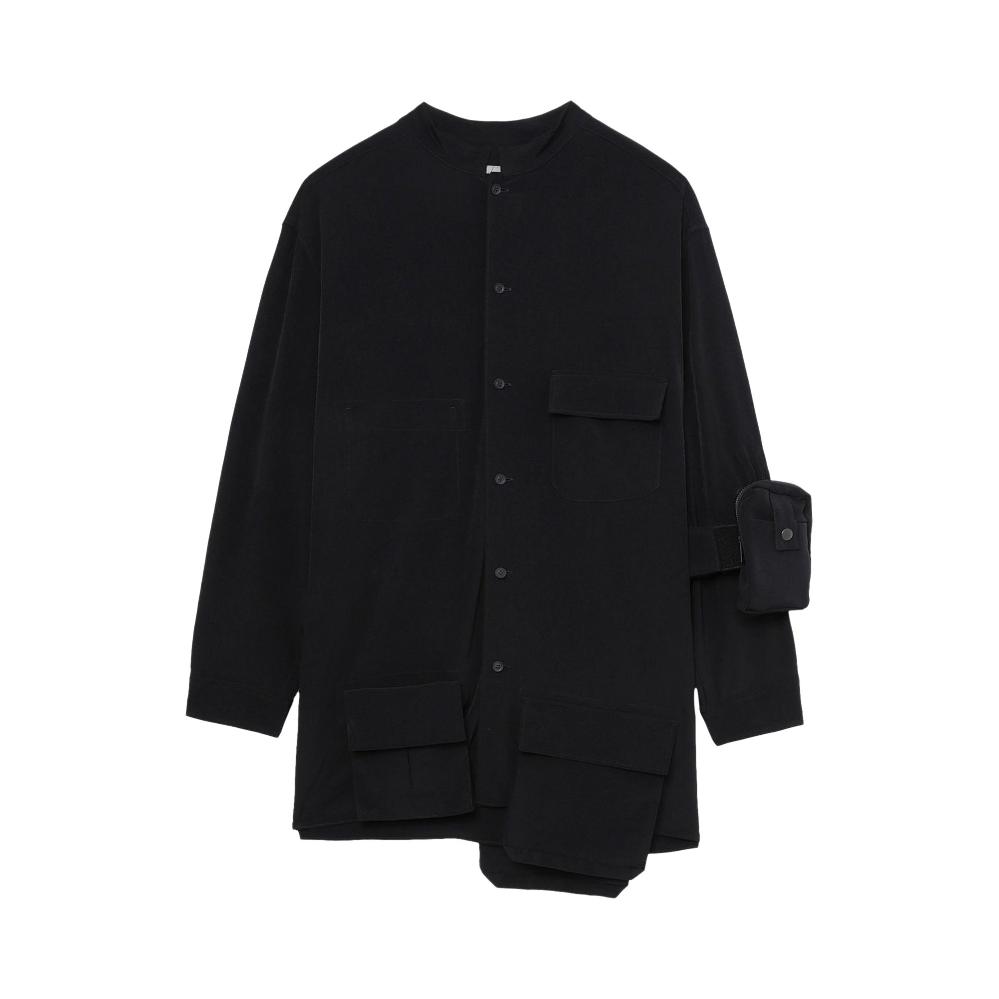 Pre-owned Yohji Yamamoto Pour Homme Stand Collar Coat 'black' | Men's Size 3