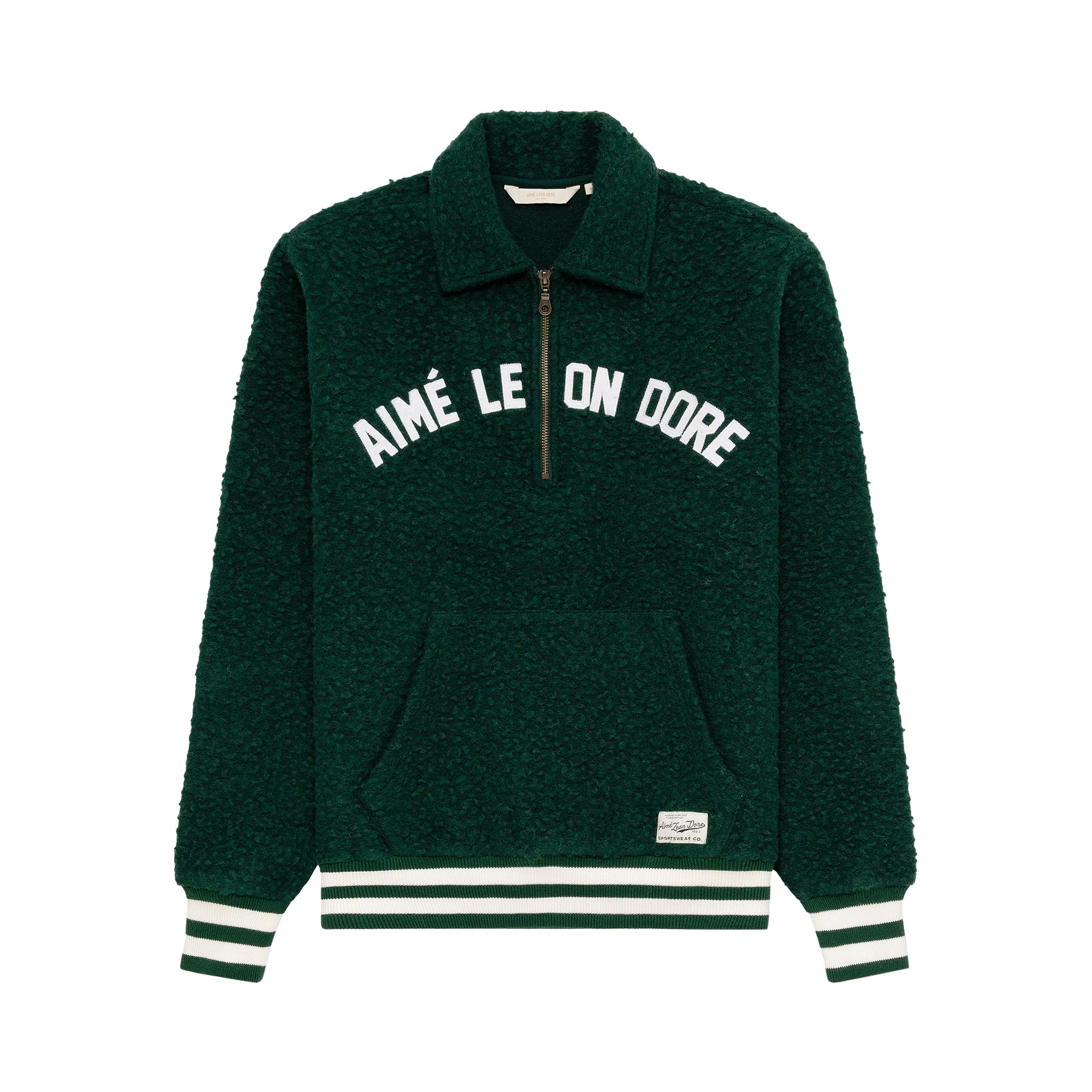 Pre-owned Aimé Leon Dore Casentino Half-zip Pullover 'pine Grove' | Green | Men's Size Xl
