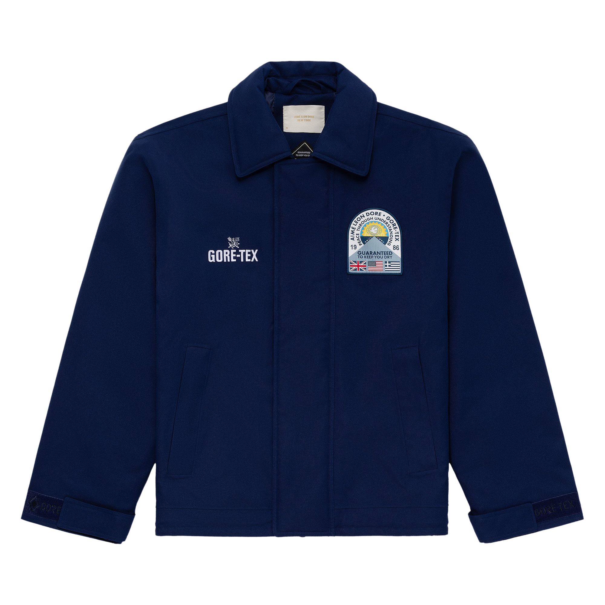 Pre-owned Aimé Leon Dore Gore-tex Coast Guard Jacket 'medieval Blue' | Men's Size L