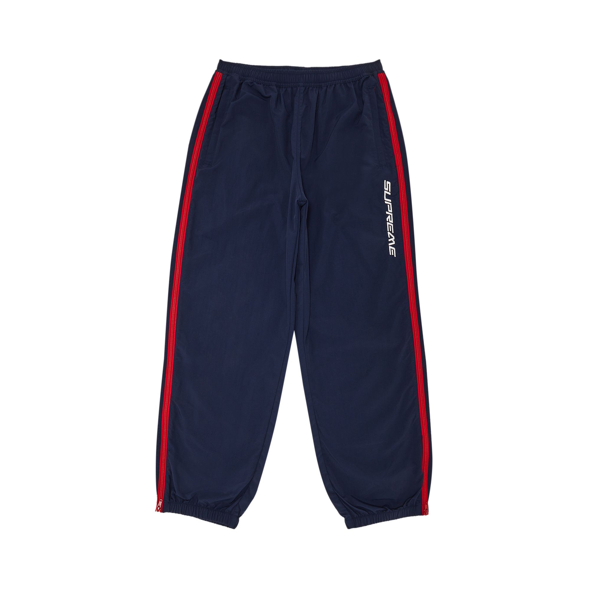 Pre-owned Supreme Contrast Zip Warm Up Pant 'navy' | Blue | Men's Size L