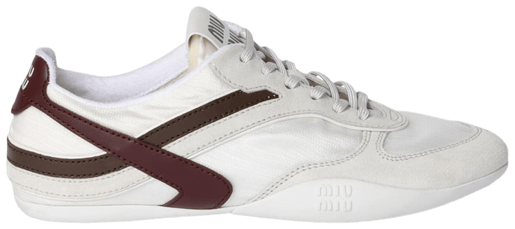 Miu Miu Wmns Gymnasium Sneaker White Burgundy