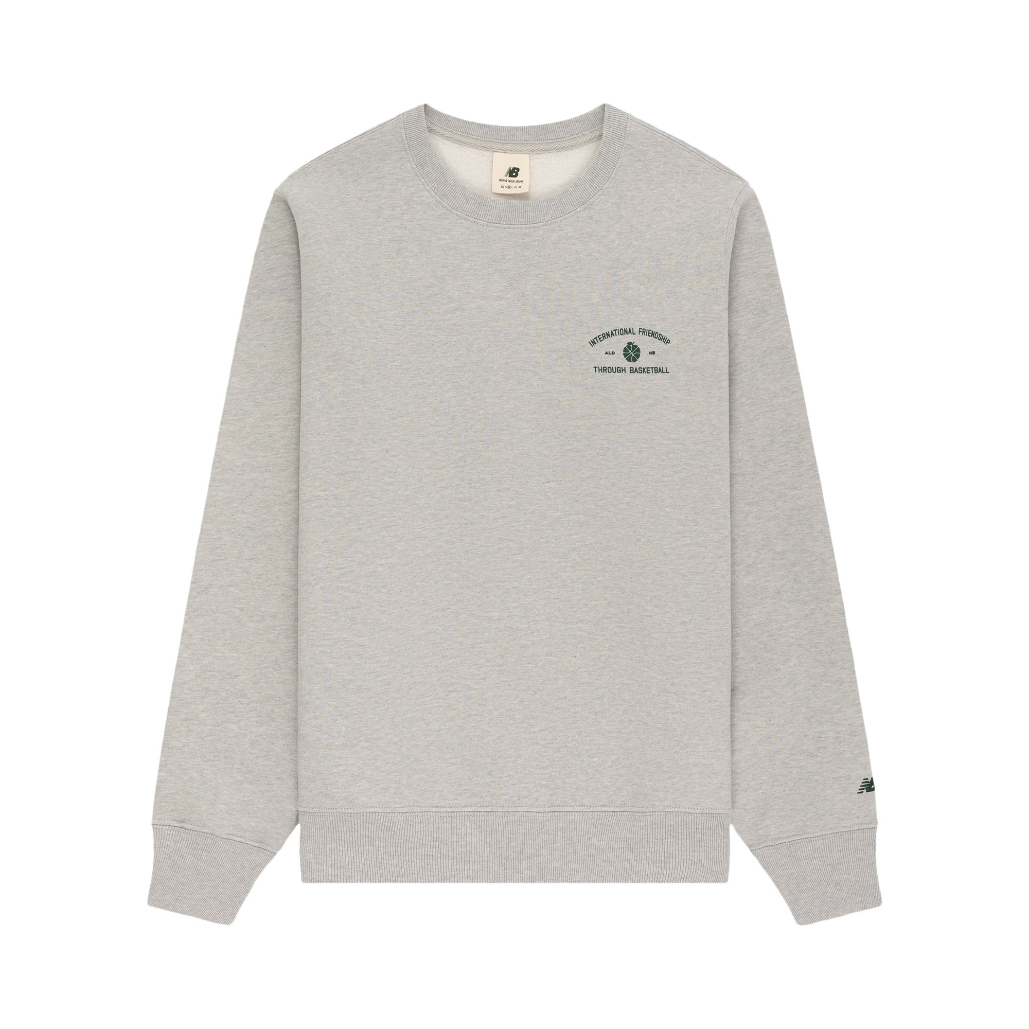 Pre-owned Aimé Leon Dore X New Balance Sonny Ny Iftb Crewneck Sweatshirt 'silver Mix' | Men's Size Xl