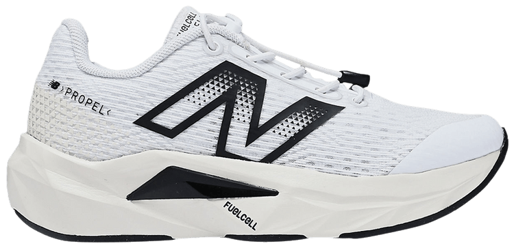 New Balance FuelCell Propel v5 Bungee Lace Little Kid White Black