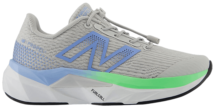 New Balance FuelCell Propel v5 Bungee Lace Little Kid Grey Matter Electric Sky Jade