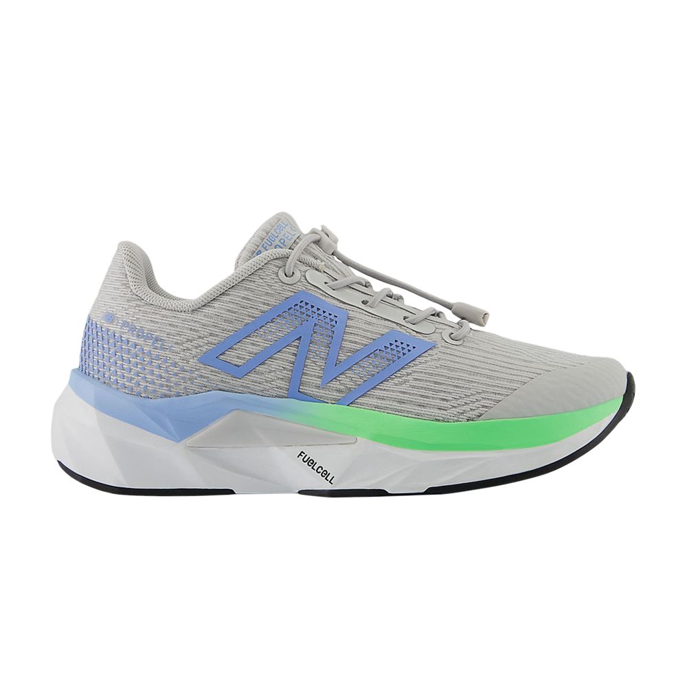 Pre-owned New Balance Fuelcell Propel V5 Bungee Lace Little Kid 'grey Matter Electric Sky Jade' | Kid's Size 1