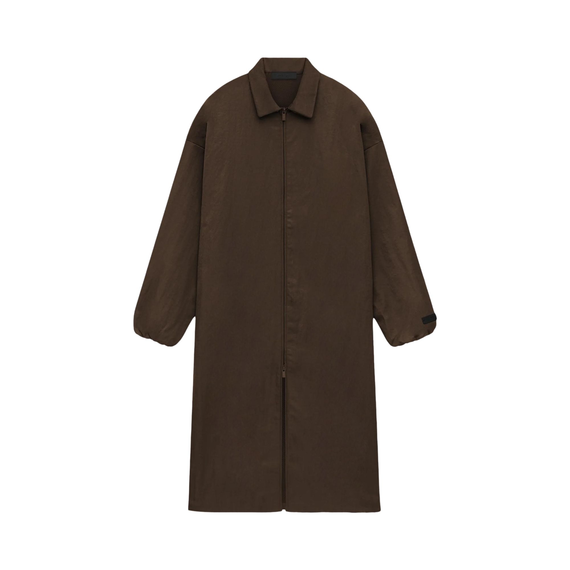 Pre-owned Essentials Fear Of God  Textured Nylon Trench Coat 'brown' | Men's Size M