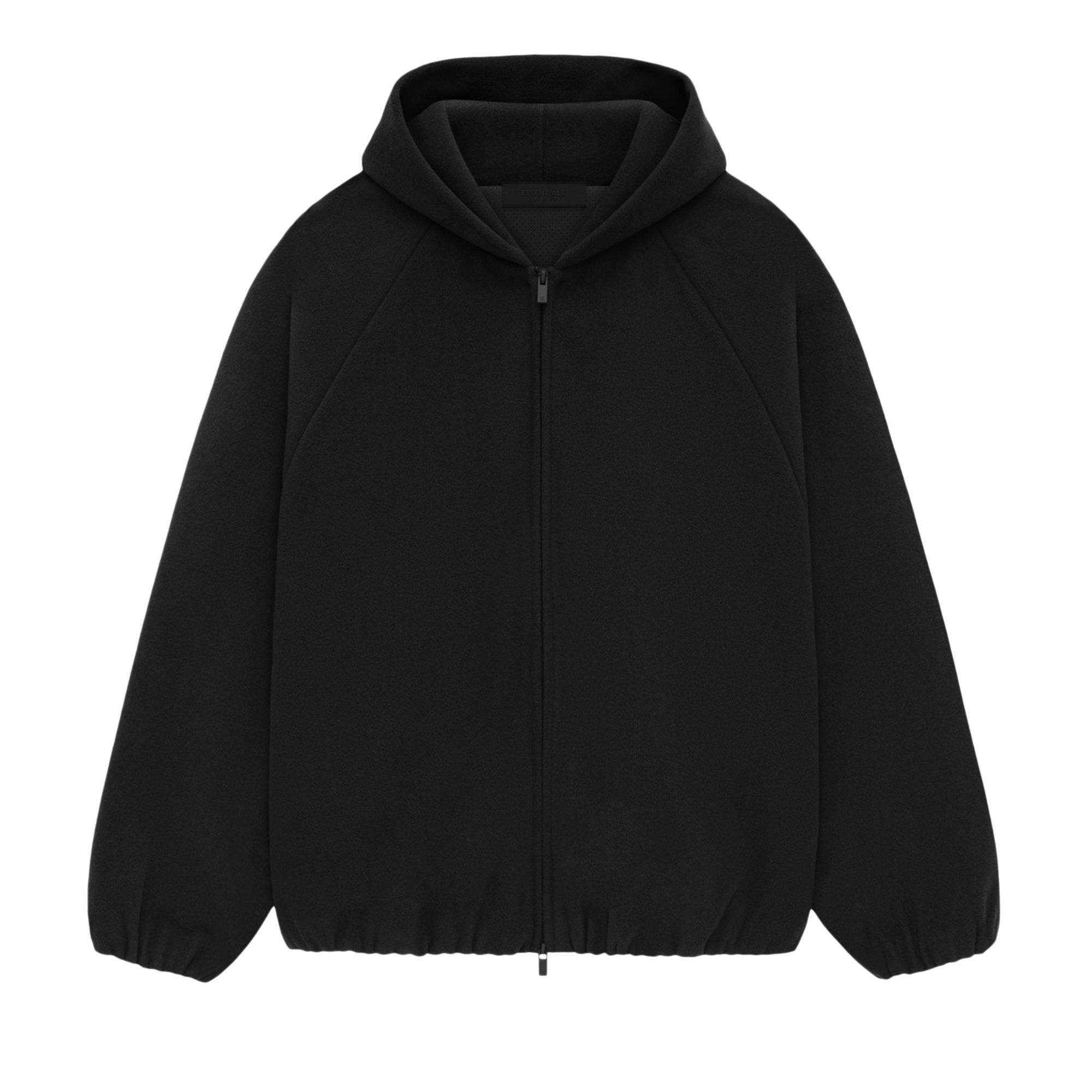 Pre-owned Essentials Fear Of God  Brushed Hooded Bomber Jacket 'black' | Men's Size Xxl