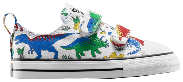 Converse Chuck Taylor All Star EasyOn Low TD Dino Party   Totally Blue Enamel Red