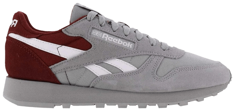 Reebok Classic Leather Pure Grey Classic Burgundy