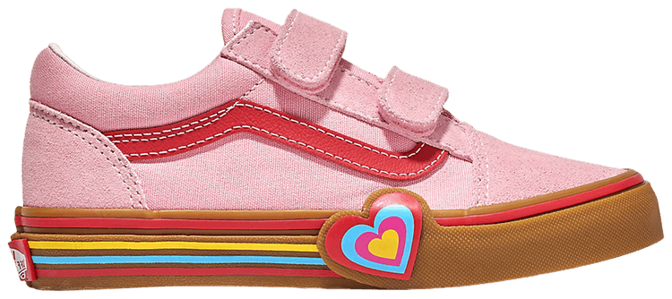 Vans Old Skool V Kids Pink Heart