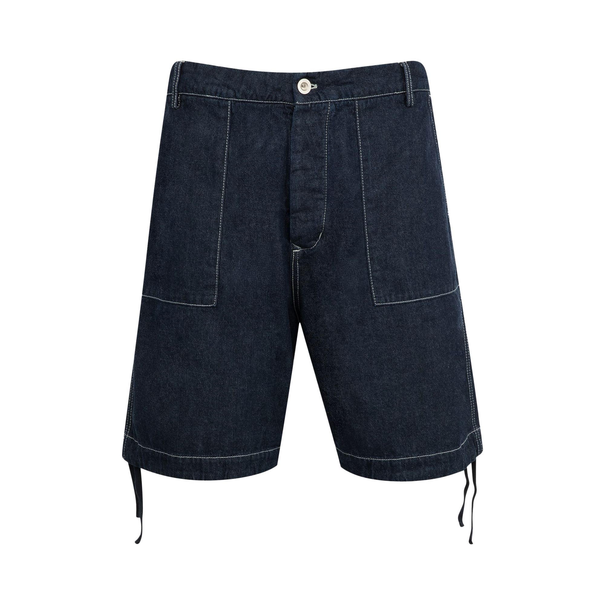 Pre-owned C.p. Company Logo Patch On The Back Shorts 'denim' | Blue | Men's Size 50