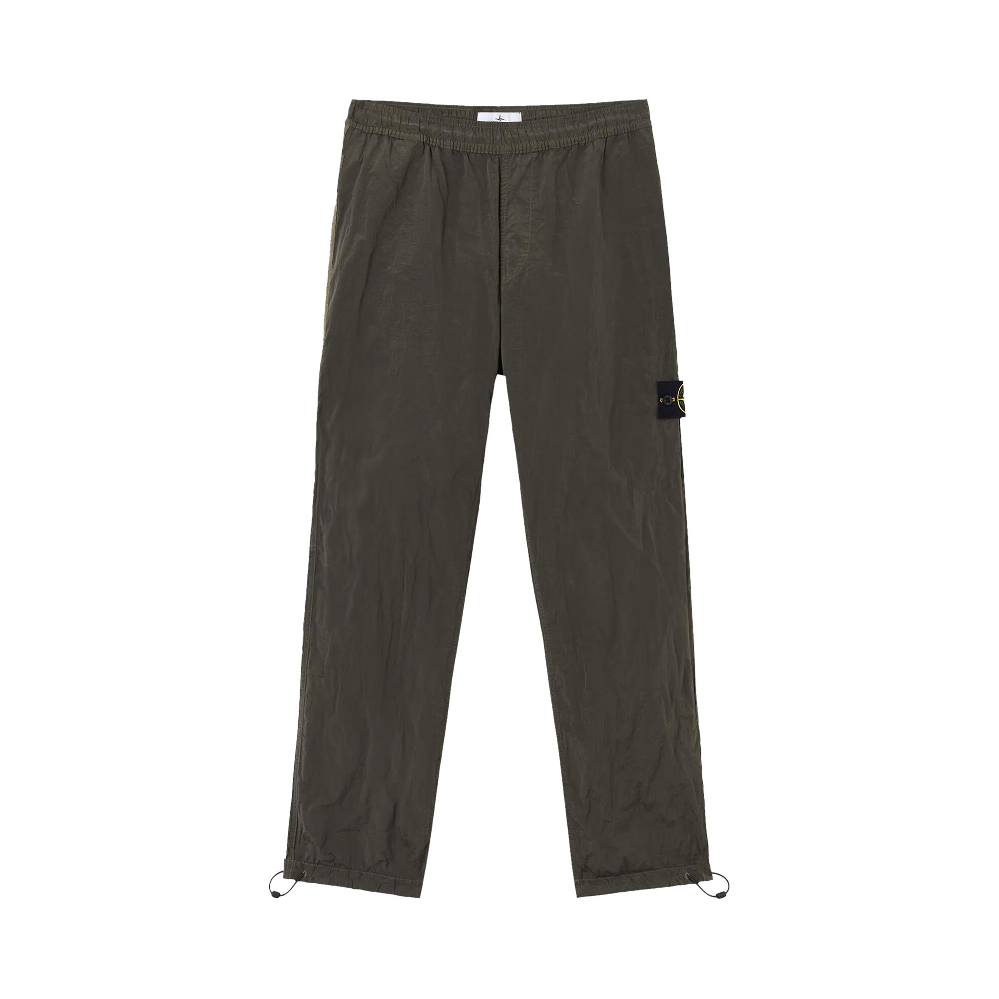 Pre-owned Stone Island Compass Patch Straight Pants 'military Green' | Men's Size 36