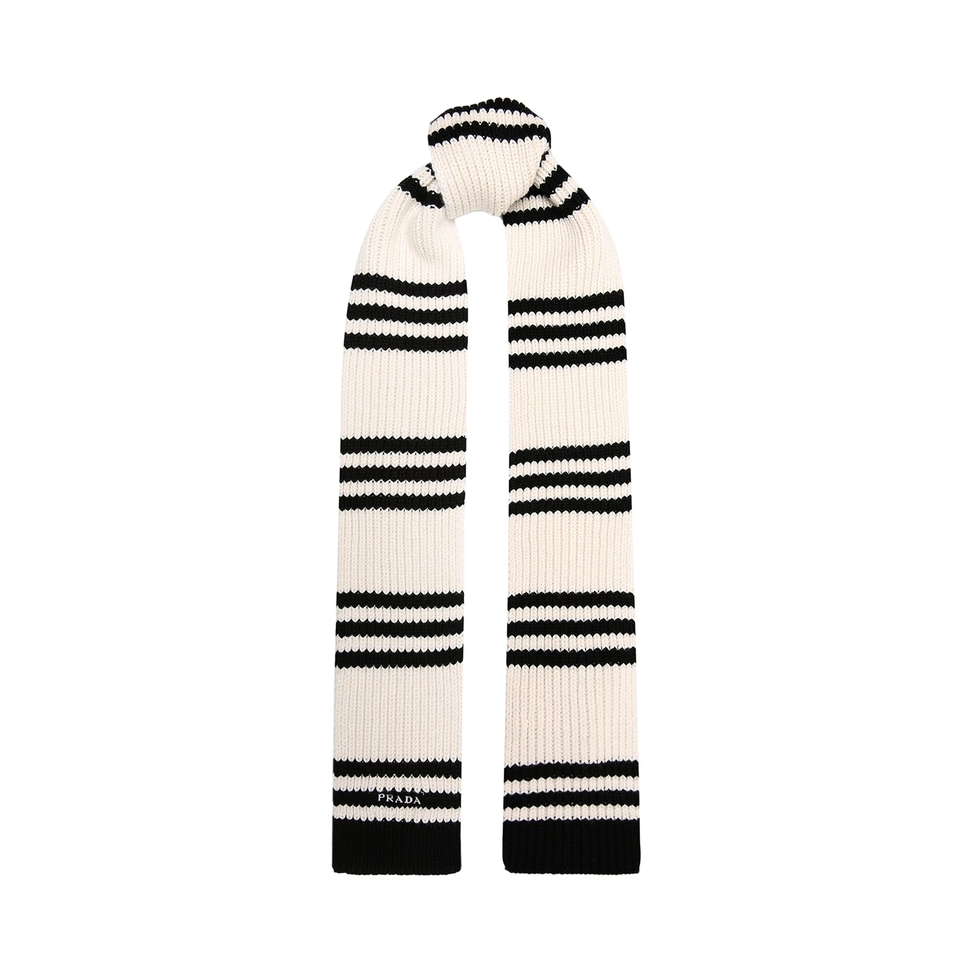 Pre-owned Prada Knit Scarf 'black/white' | Multi-color | Women's Size Onesize