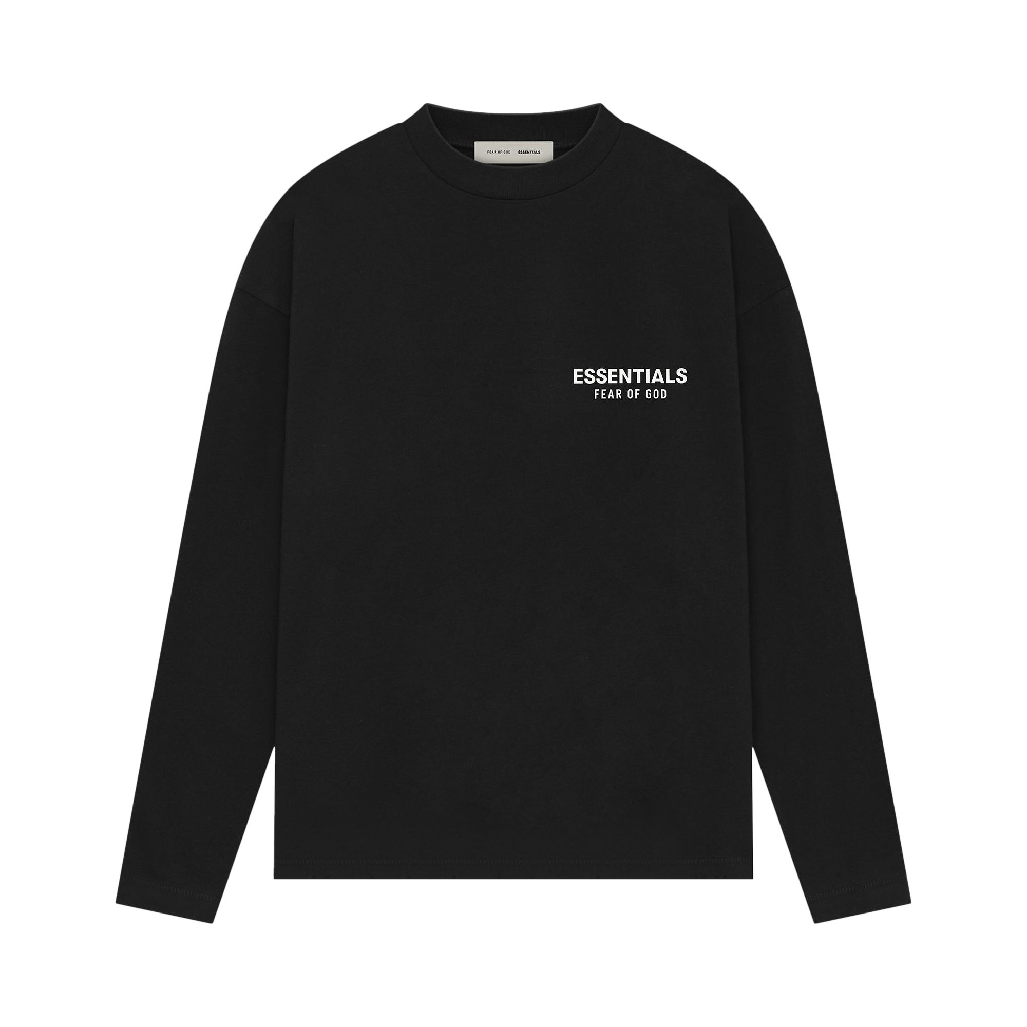 Pre-owned Essentials Fear Of God Classic Long-sleeve Tee 'jet Black' | Men's Size S