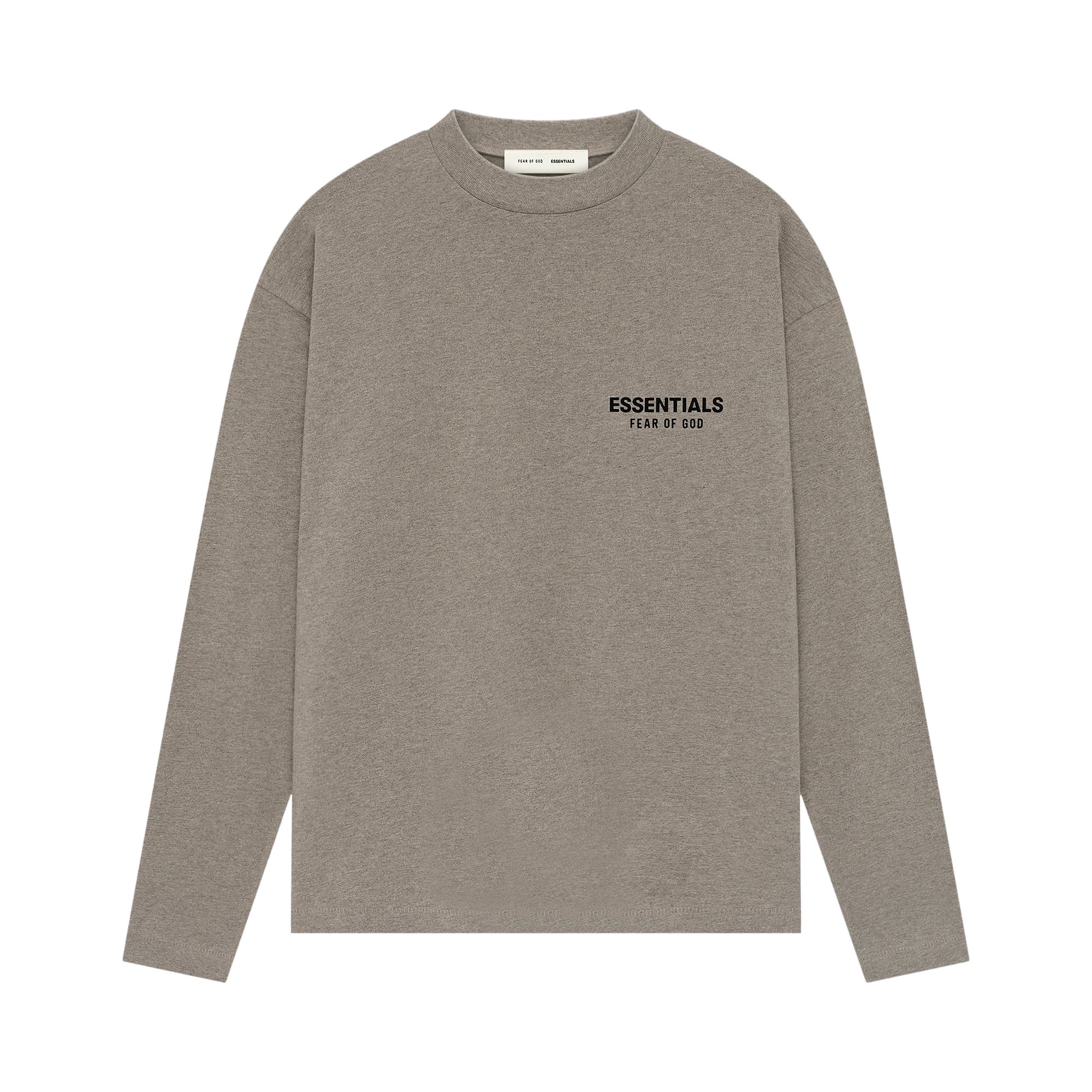 Pre-owned Essentials Fear Of God  Classic Long-sleeve Tee 'homestead Heather' | Grey | Men's Size Xxs In Gray