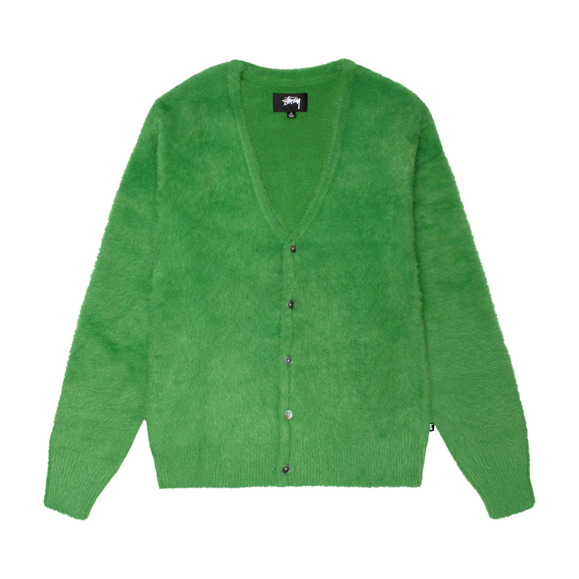 Pre-owned Stussy Shaggy Cardigan 'green' | Men's Size L