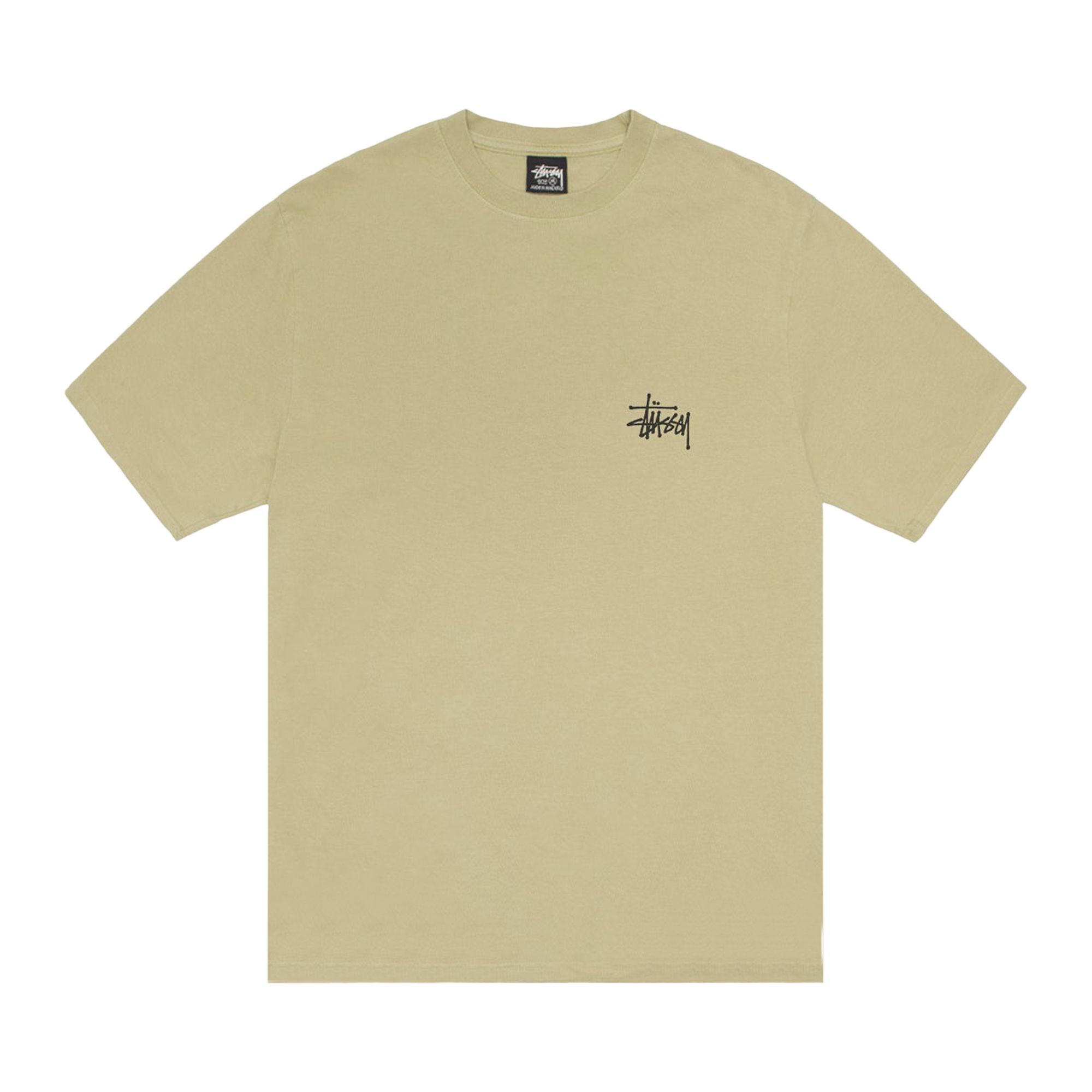 Pre-owned Stussy Basic Tee Pigment Dyed 'elm' | Green | Men's Size L