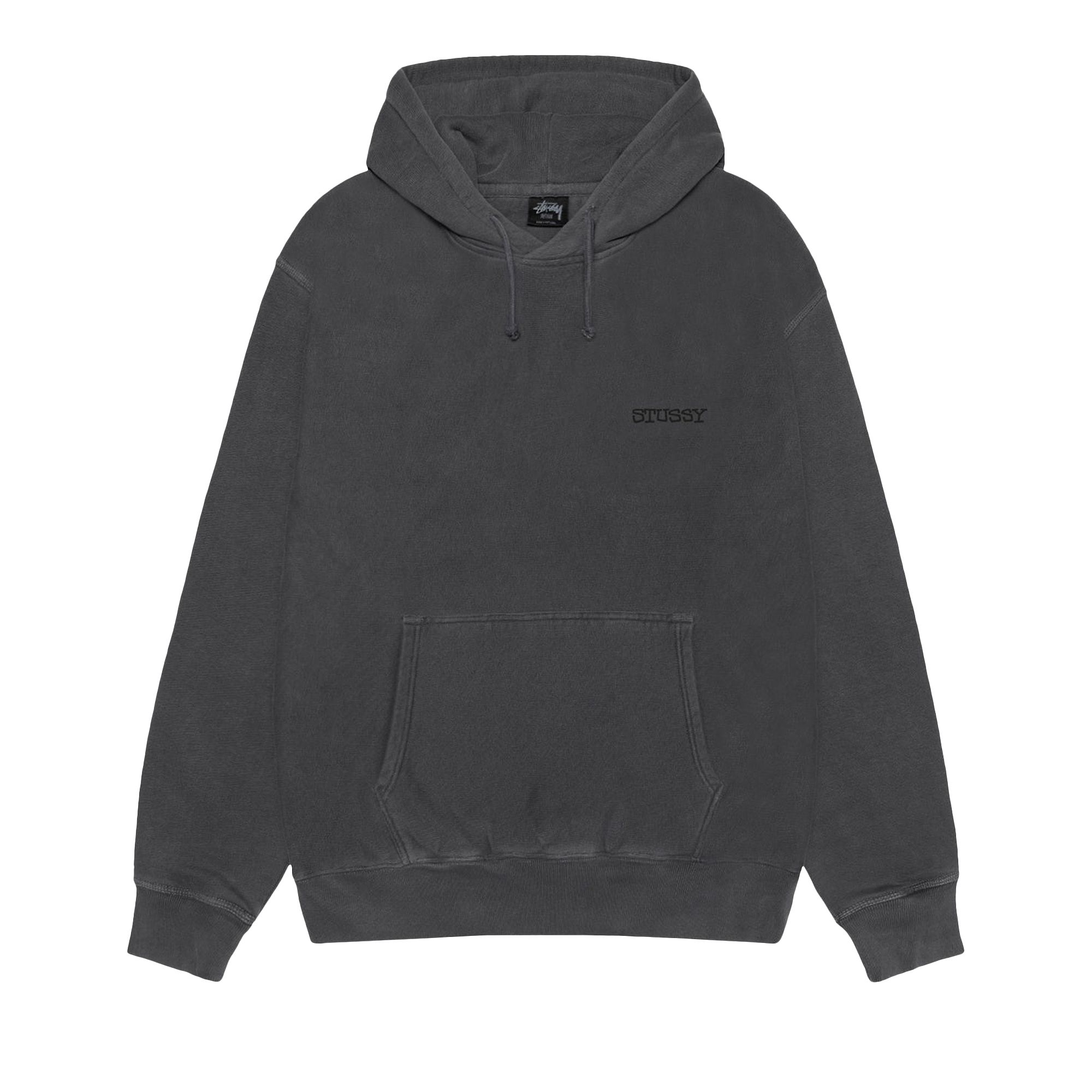 Pre-owned Stussy Jumbo Hoodie Pigment Dyed 'black' | Men's Size S