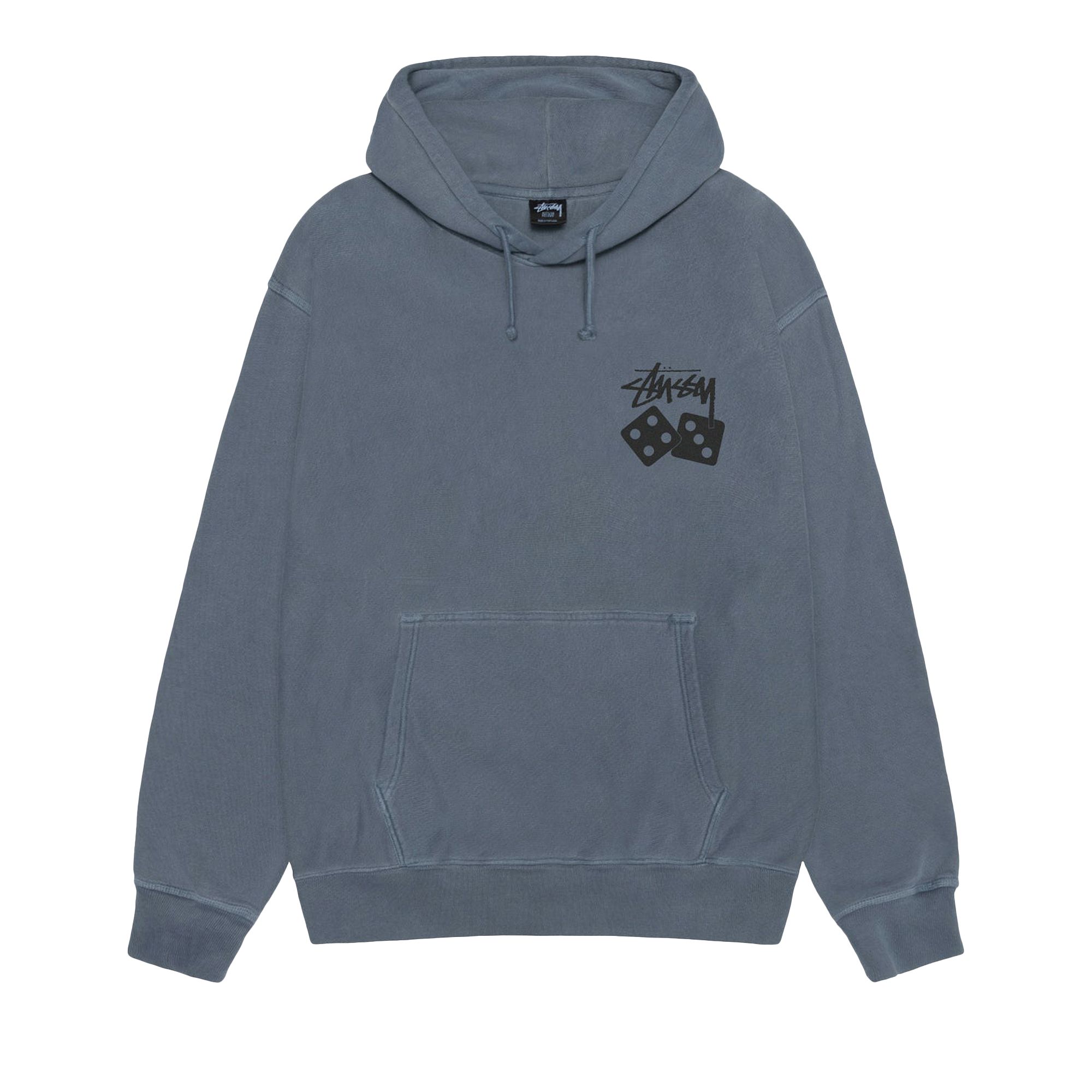 Pre-owned Stussy Dice Hoodie Pigment Dyed 'navy' | Blue | Men's Size L