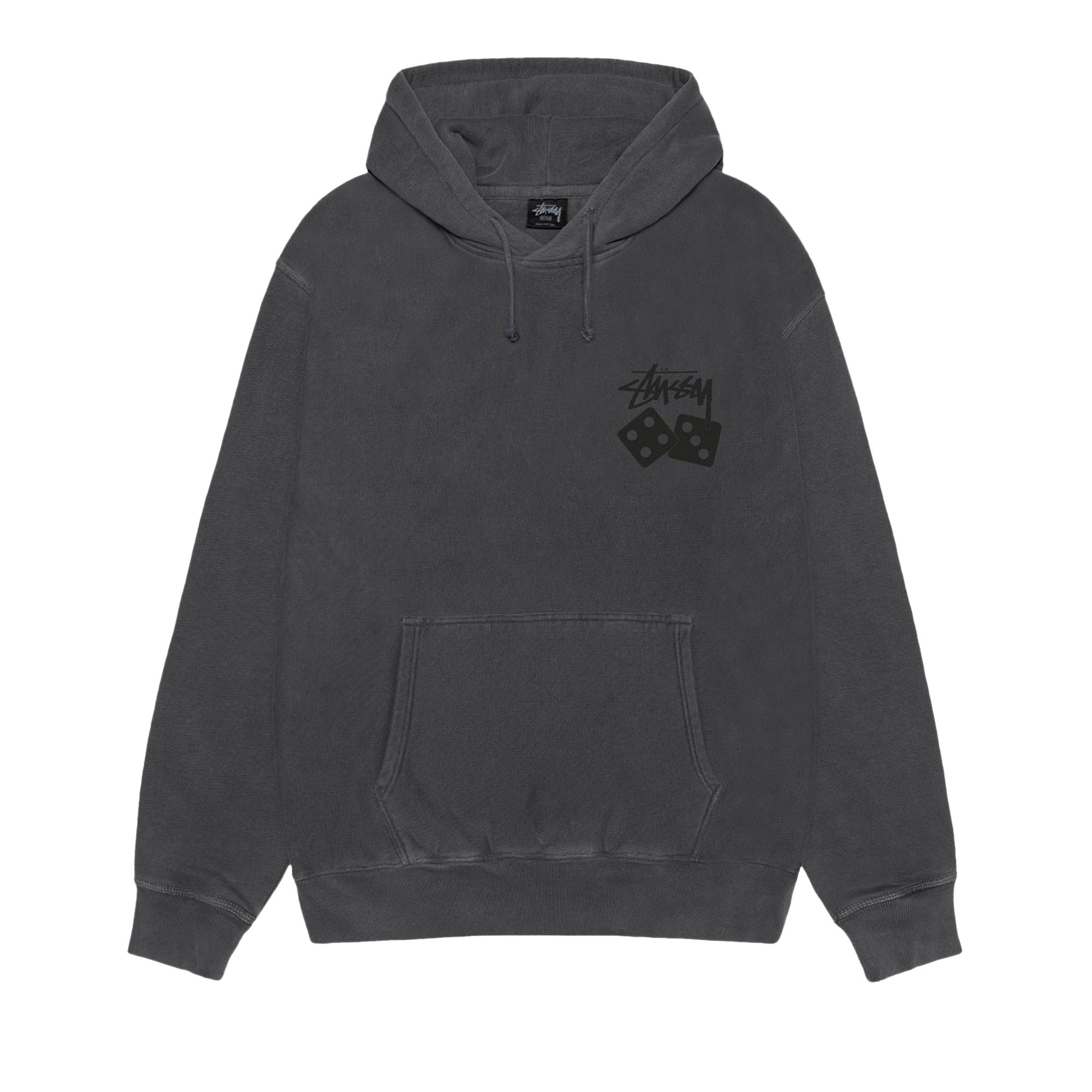 Pre-owned Stussy Dice Hoodie Pigment Dyed 'black' | Men's Size M