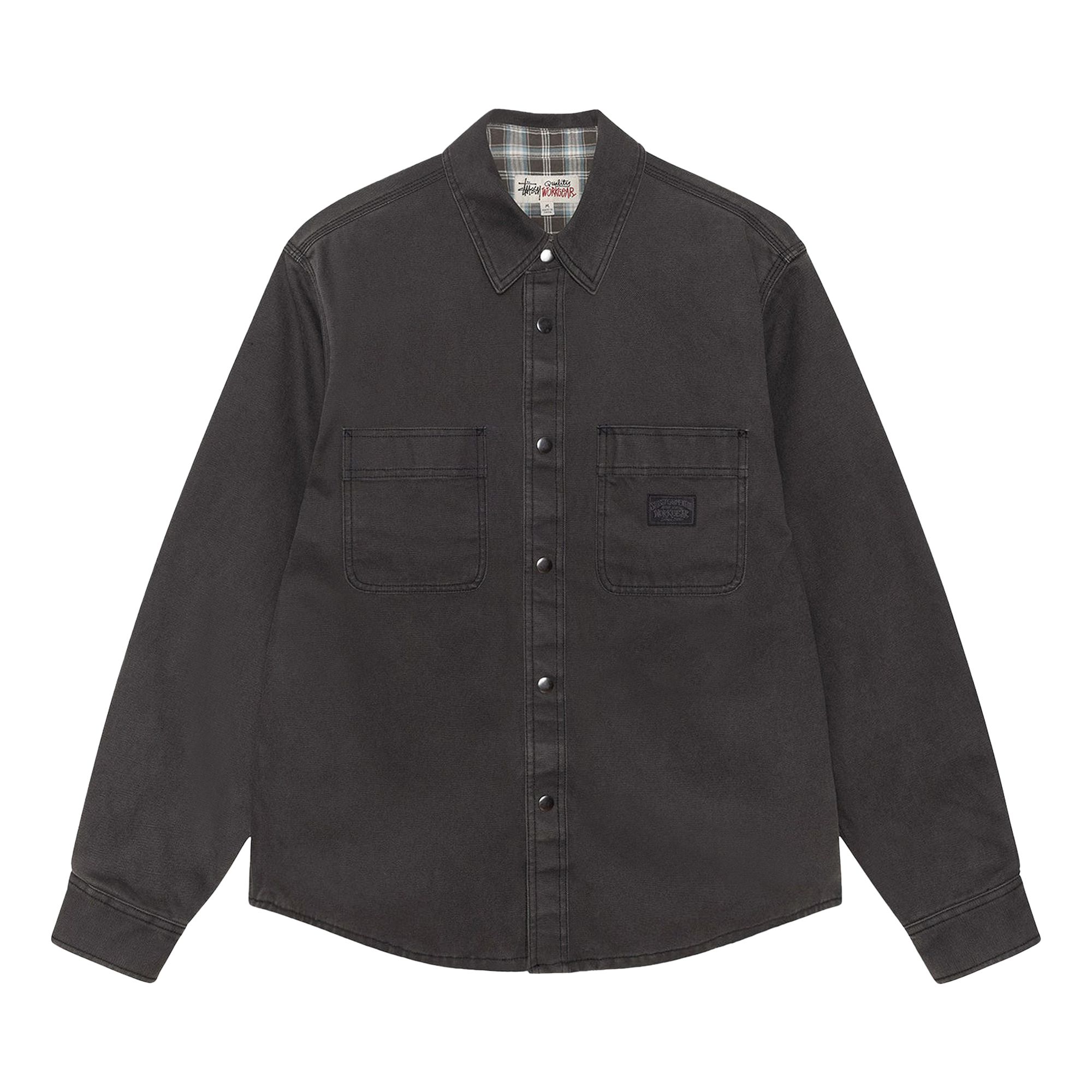 Pre-owned Stussy Heavy Washed Canvas Shirt 'black' | Men's Size M