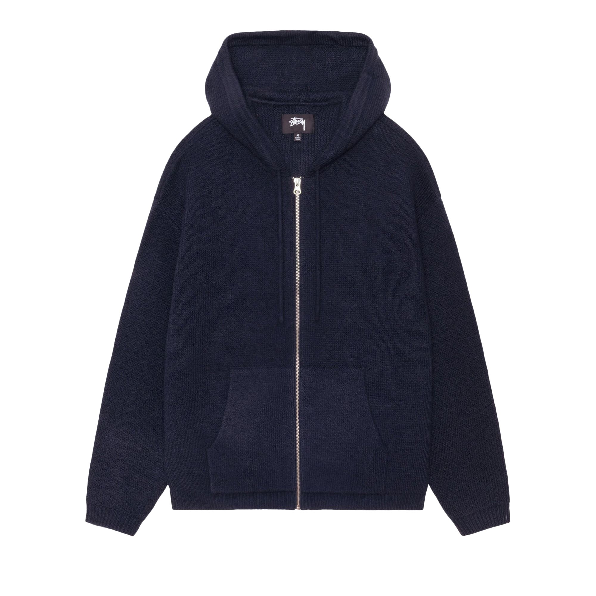 Pre-owned Stussy Hooded Zip Sweater 'navy' | Blue | Men's Size L