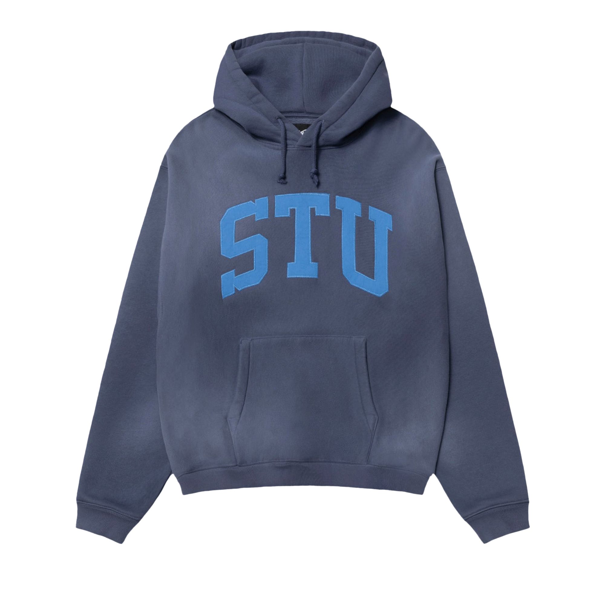 Pre-owned Stussy Stu Appliqué Hoodie 'blue' | Men's Size S