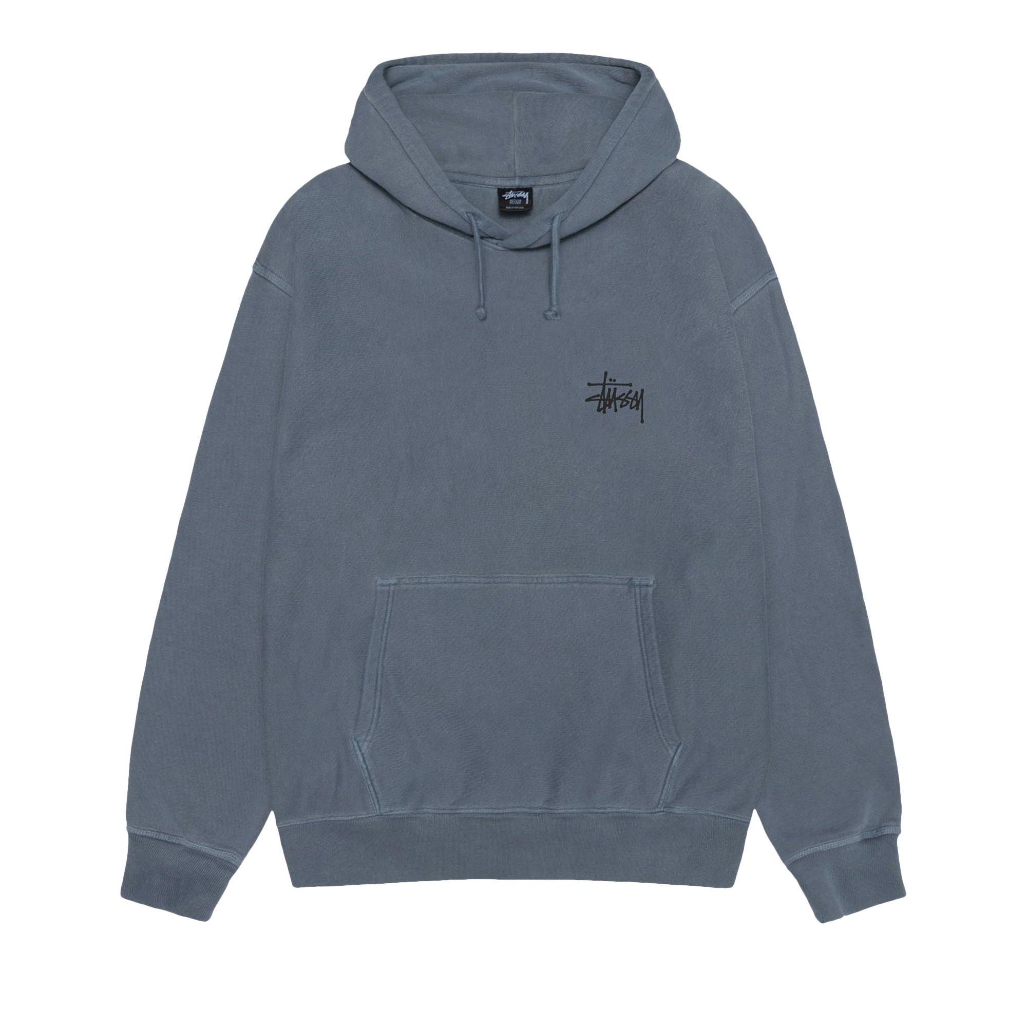 Pre-owned Stussy Basic Hoodie Pigment Dyed 'navy' | Blue | Men's Size Xl