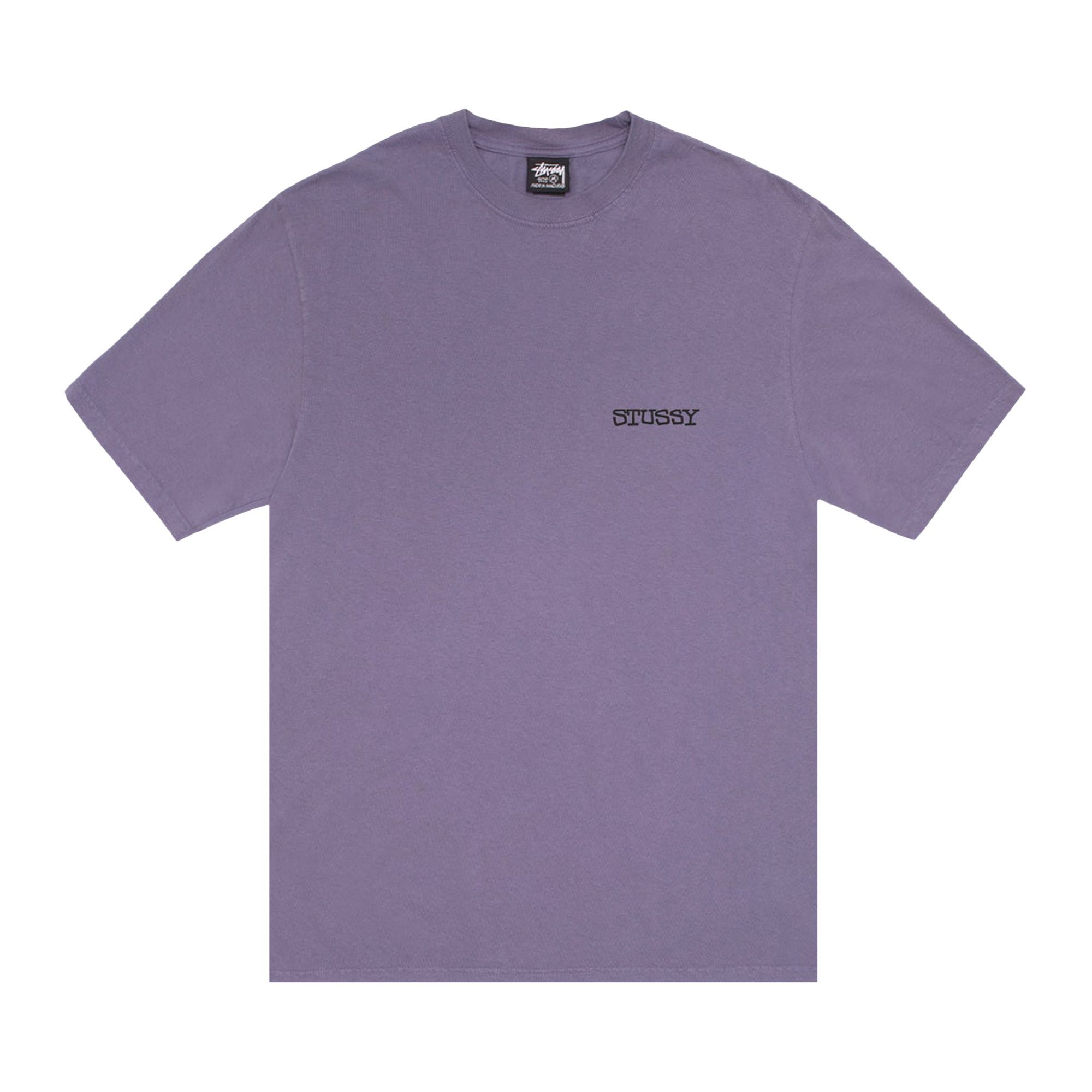 Pre-owned Stussy Jumbo Tee Pigment Dyed 'grape' | Purple | Men's Size M
