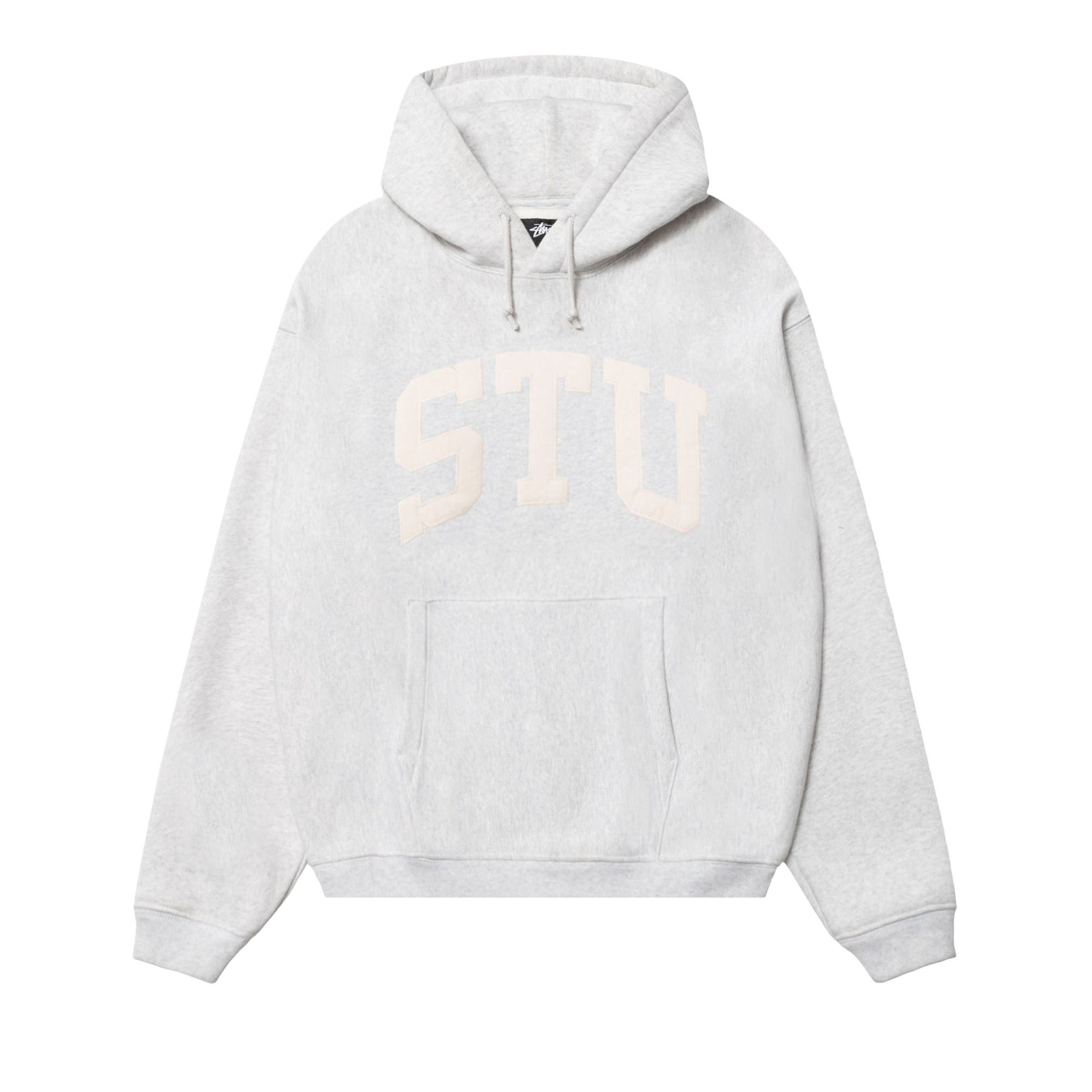 Pre-owned Stussy Stu Appliqué Hoodie 'ash Heather' | Grey | Men's Size S