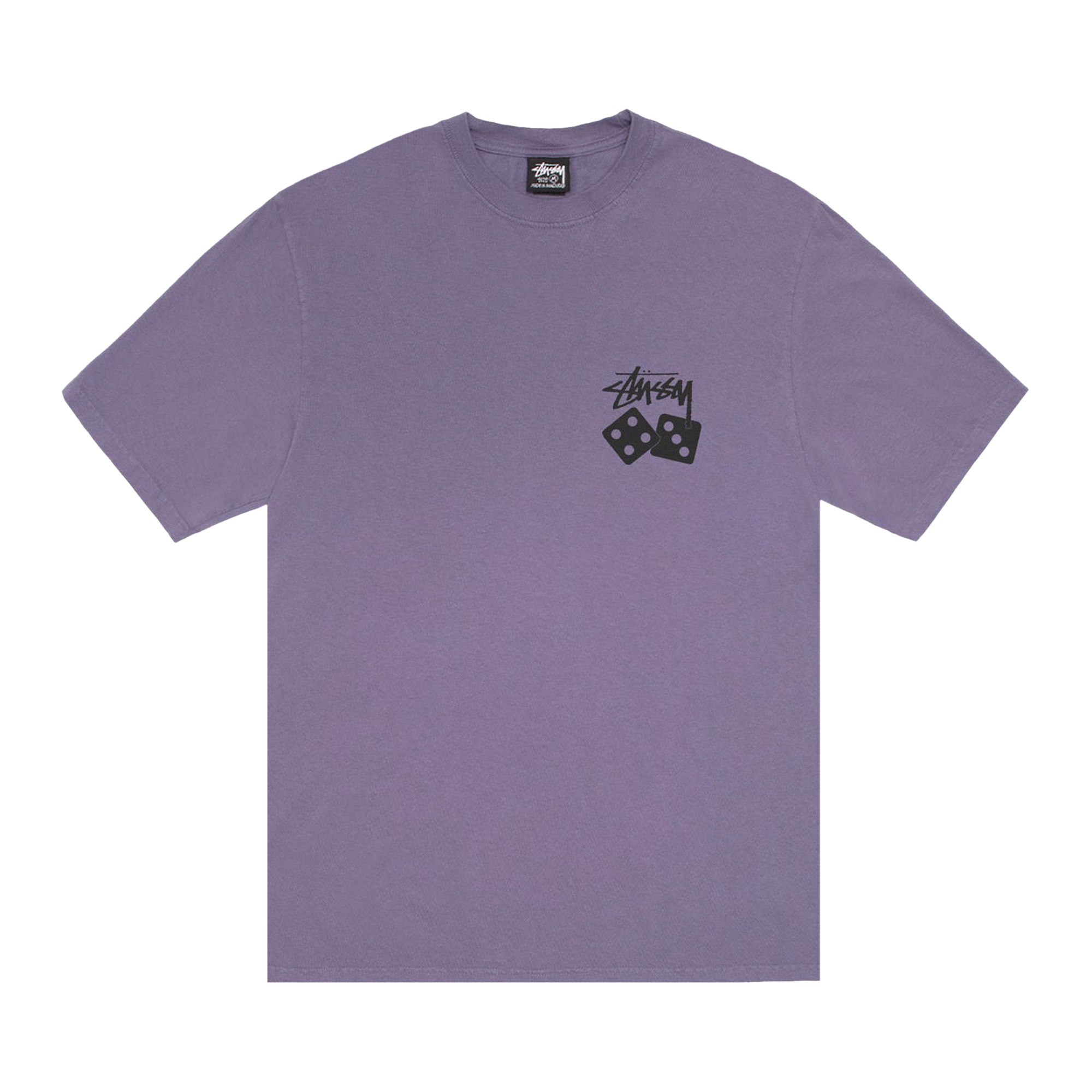 Pre-owned Stussy Dice Tee Pigment Dyed 'grape' | Purple | Men's Size S