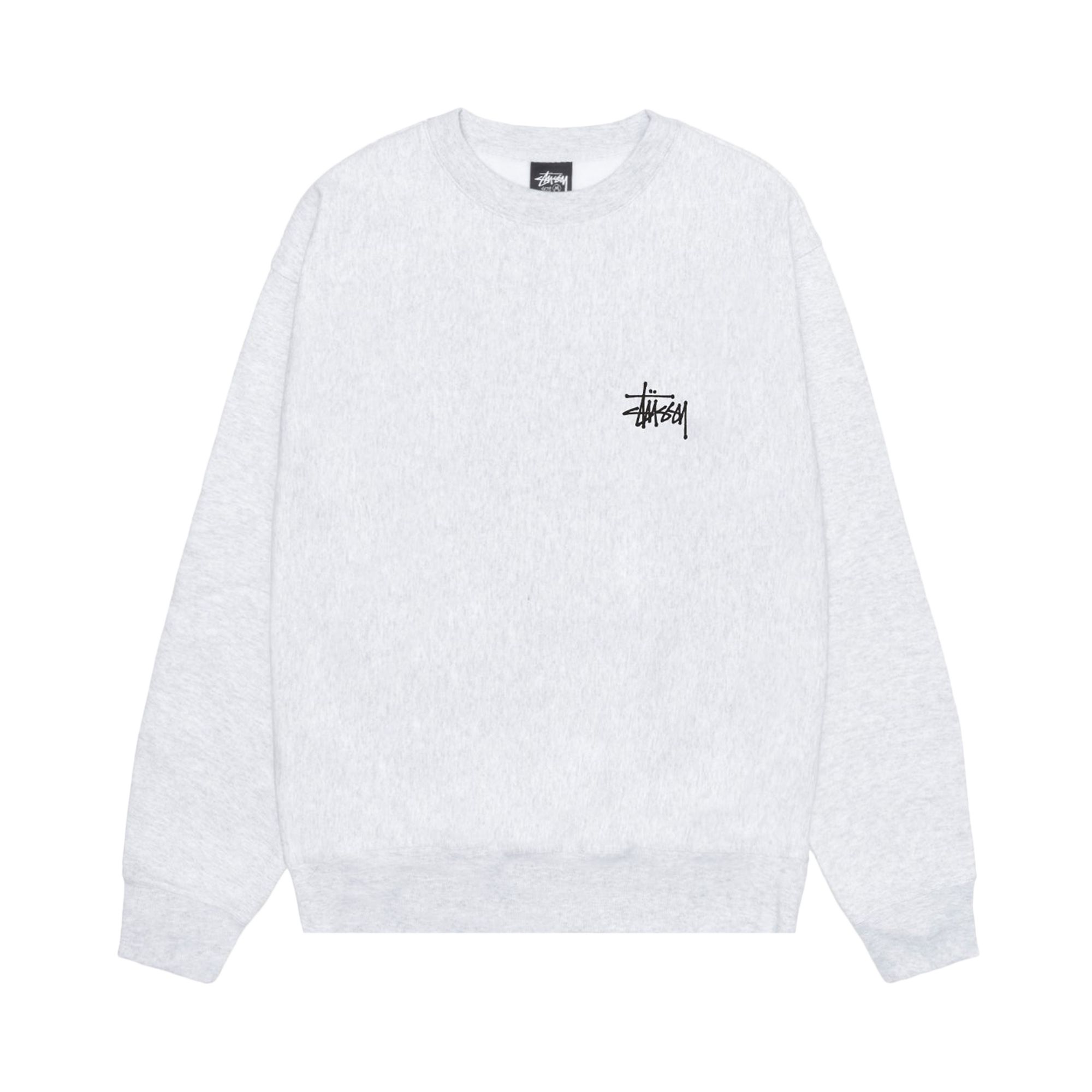 Pre-owned Stussy Basic Crew 'ash Heather' | Grey | Men's Size M In Gray