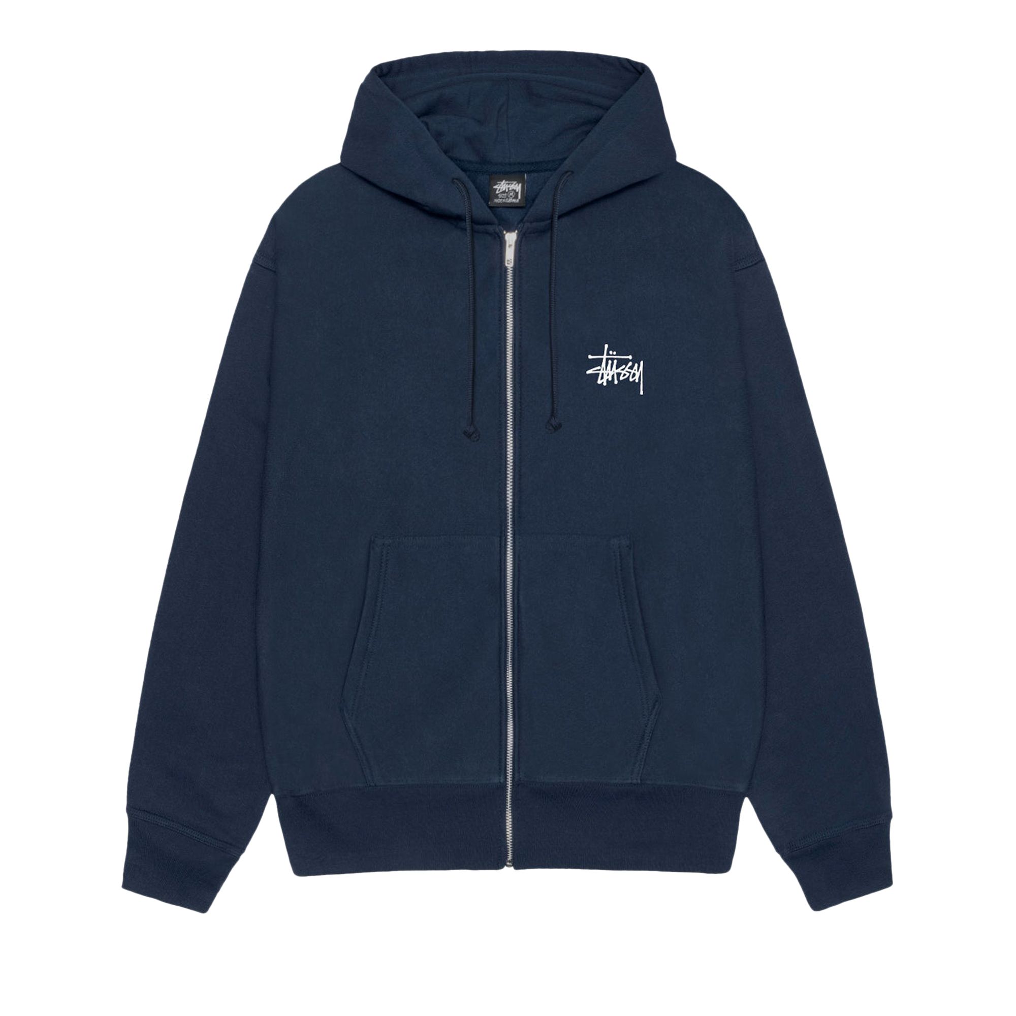 Pre-owned Stussy Basic Zip Hoodie 'navy' | Blue | Men's Size L
