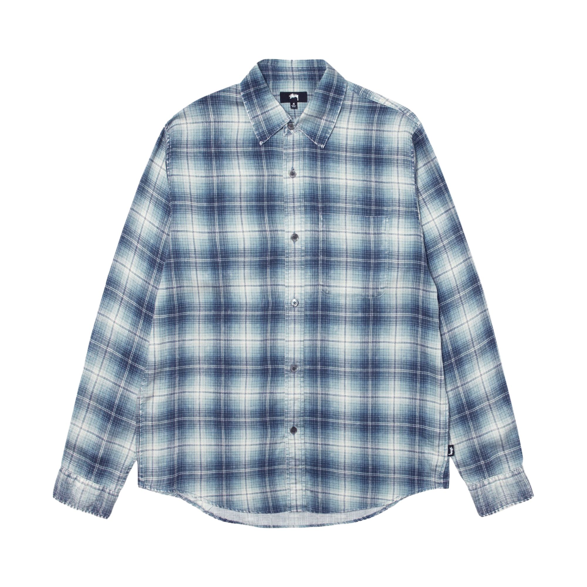 Pre-owned Stussy Matthew Printed Shirt 'blue' | Men's Size M