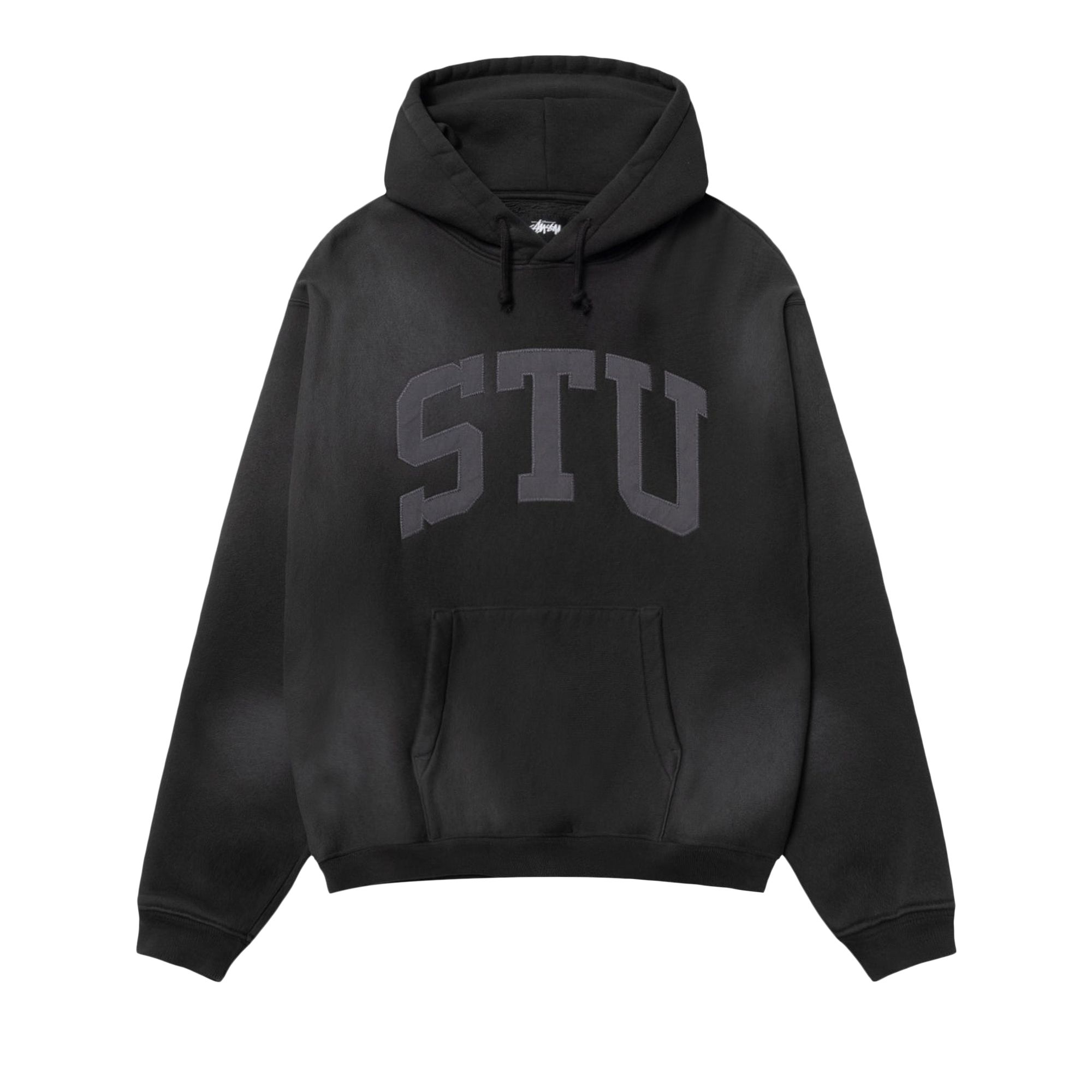 Pre-owned Stussy Stu Appliqué Hoodie 'black' | Men's Size Xxl