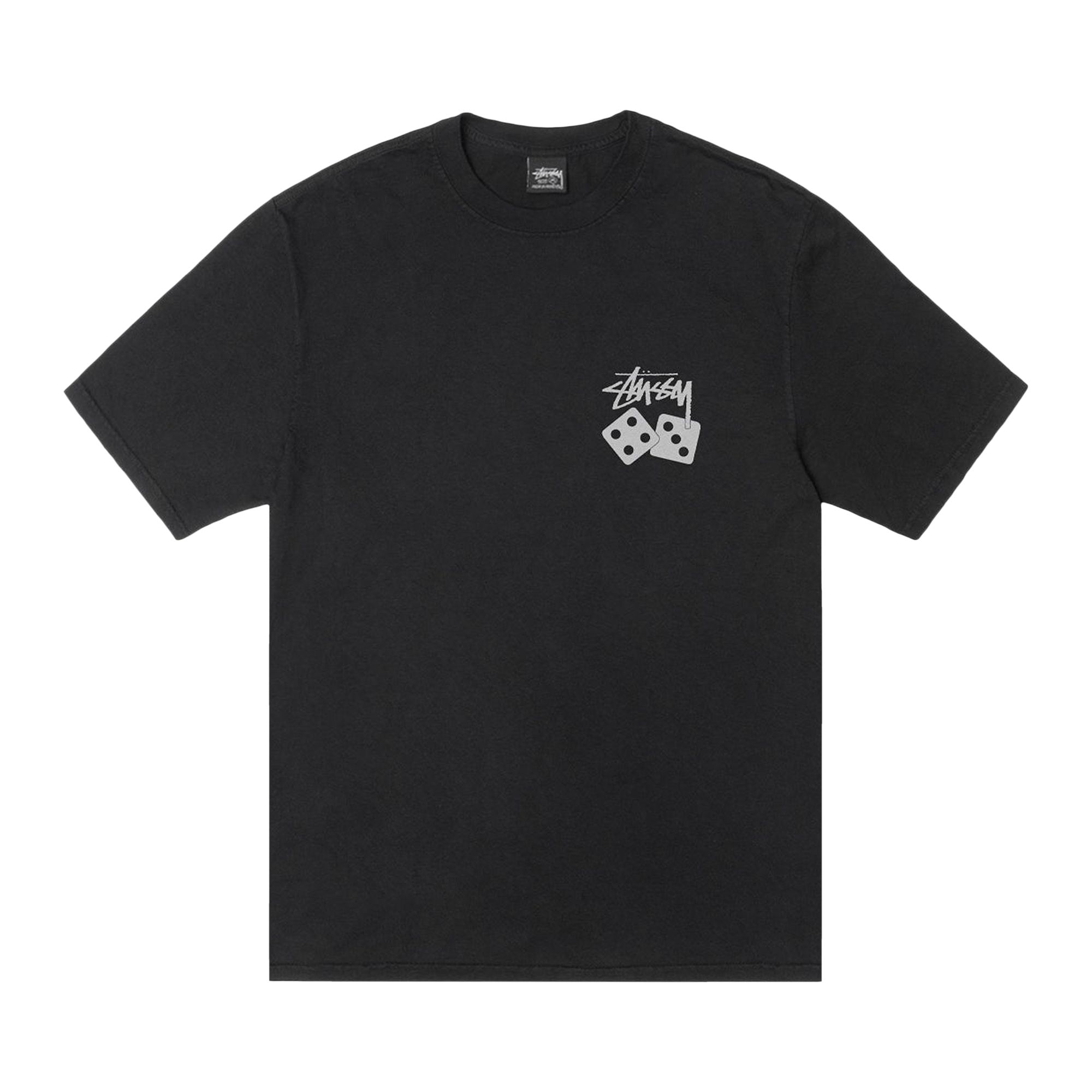 Pre-owned Stussy Dice Tee Pigment Dyed 'black' | Men's Size M