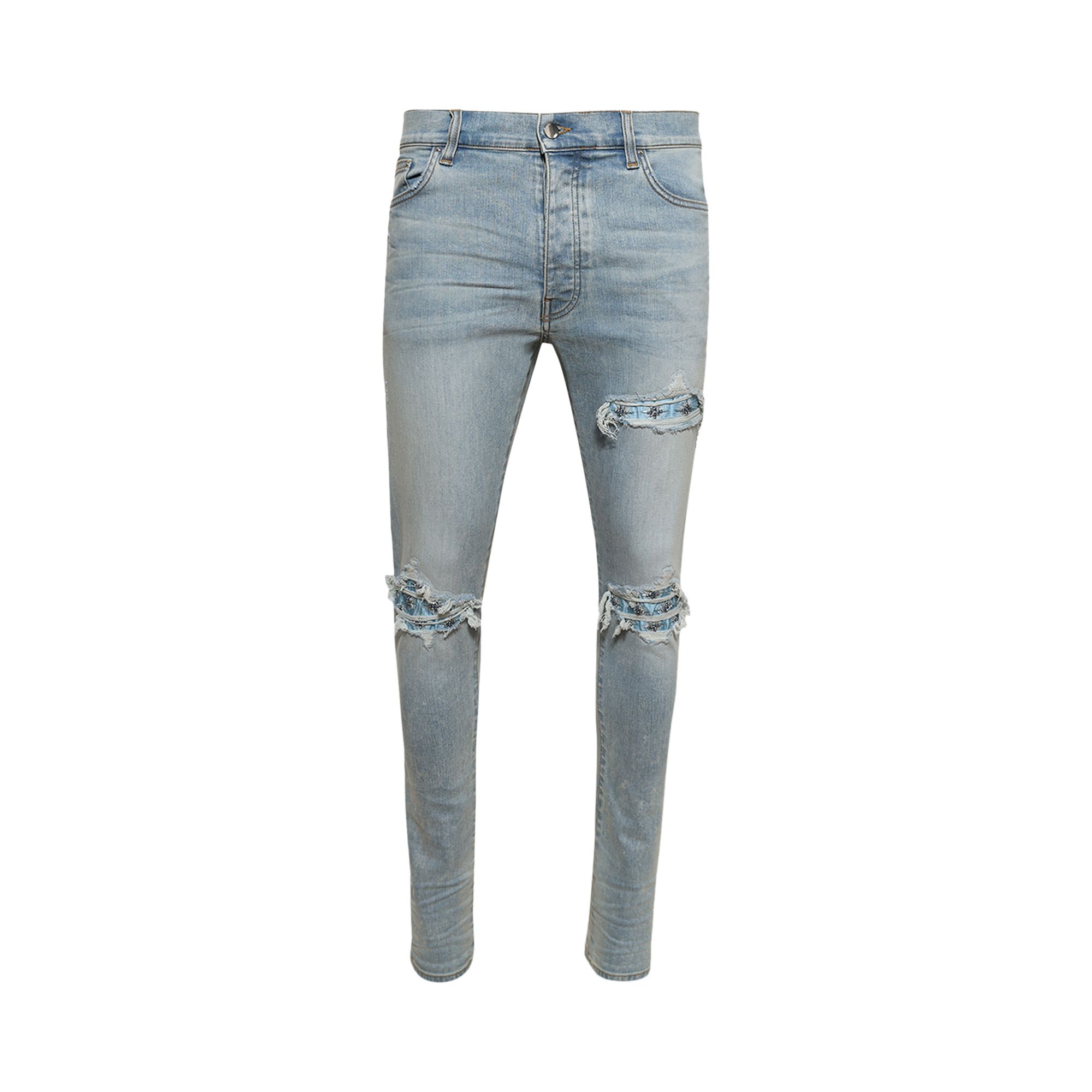 Pre-owned Amiri Crystal Starburst Mx1 Jean 'surf Indigo' | Blue | Men's Size 31