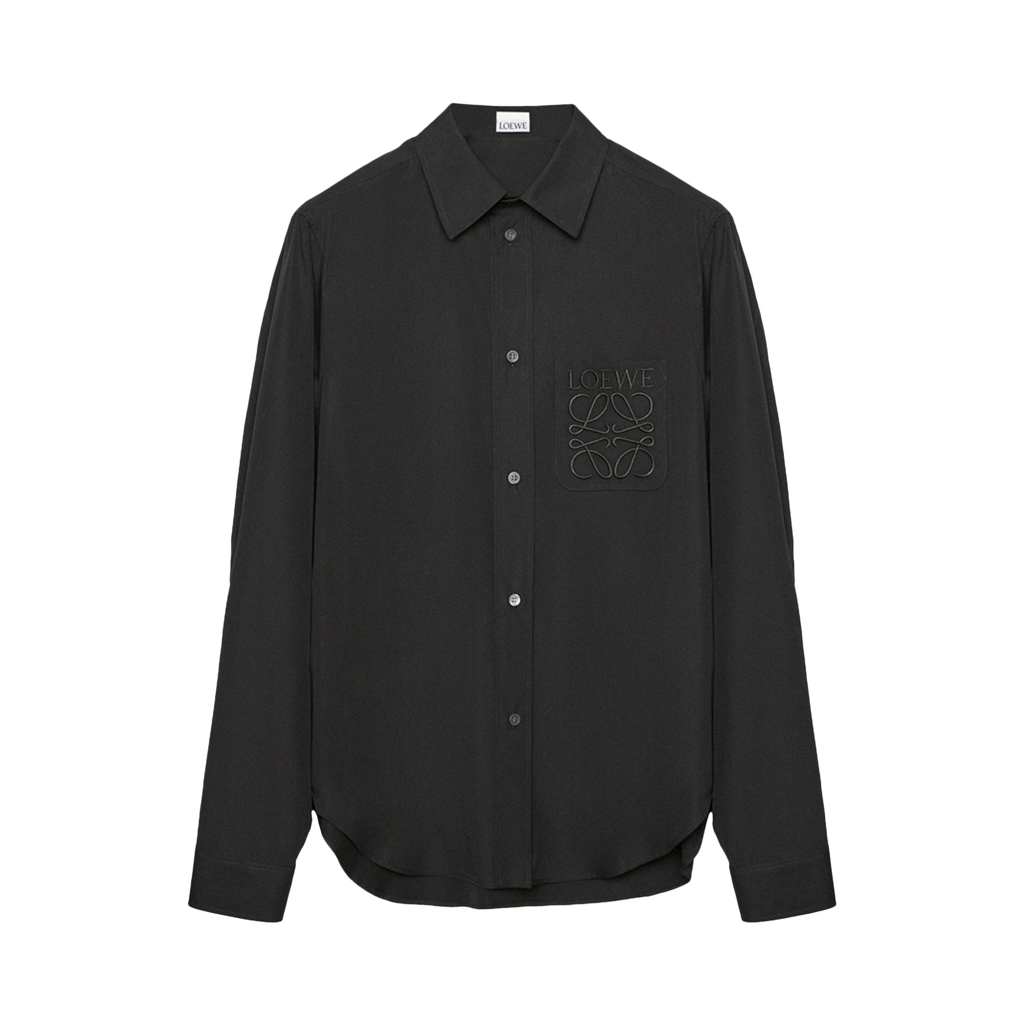 Pre-owned Loewe Anagram Embroidered Shirt 'black' | Men's Size 40