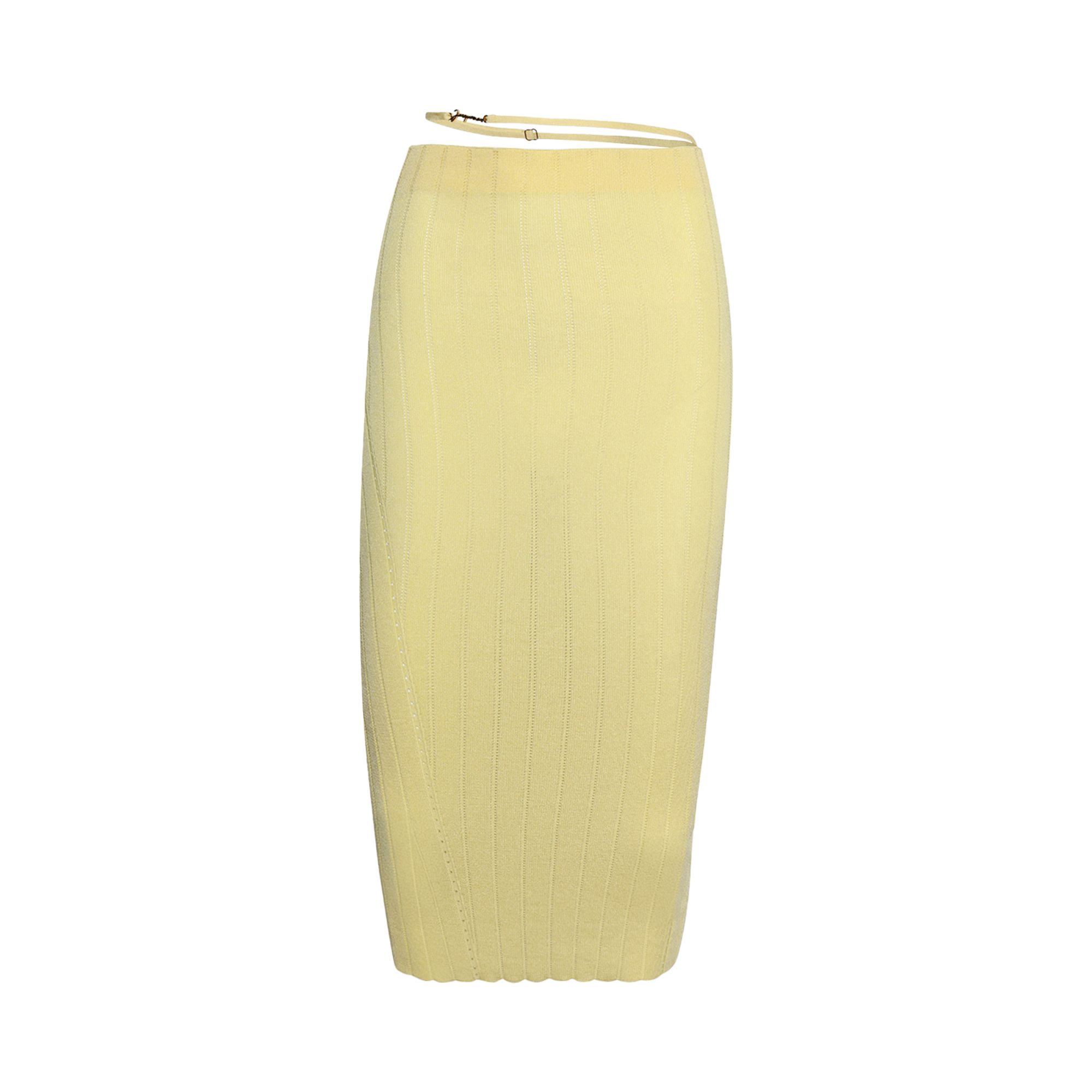 Pre-owned Jacquemus La Jupe Pralu 'light Yellow' | Women's Size 38